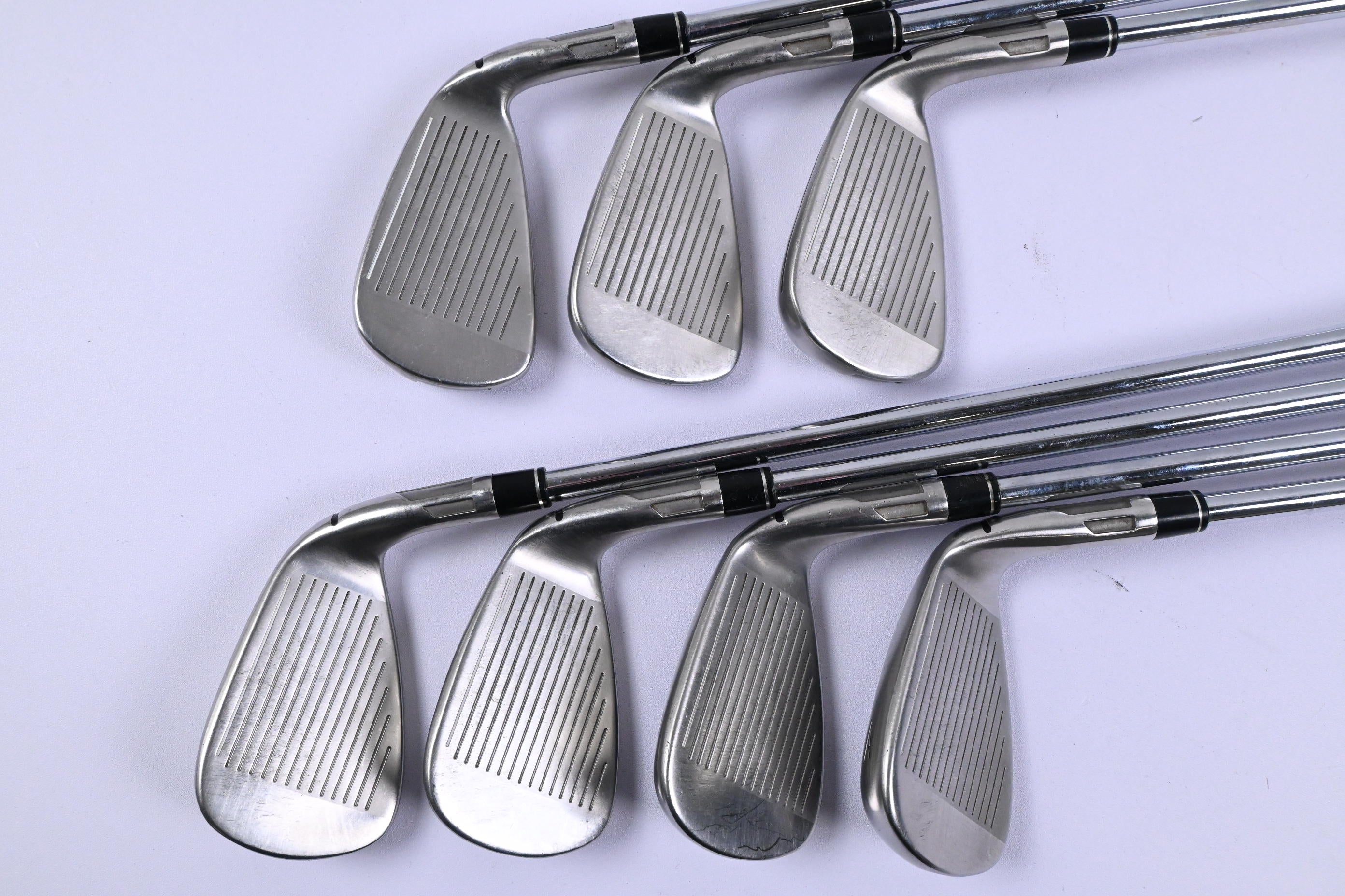 Left Hand Taylormade Stealth Irons / 5-PW+GW / Regular Flex KBS Max MT 85 Shafts