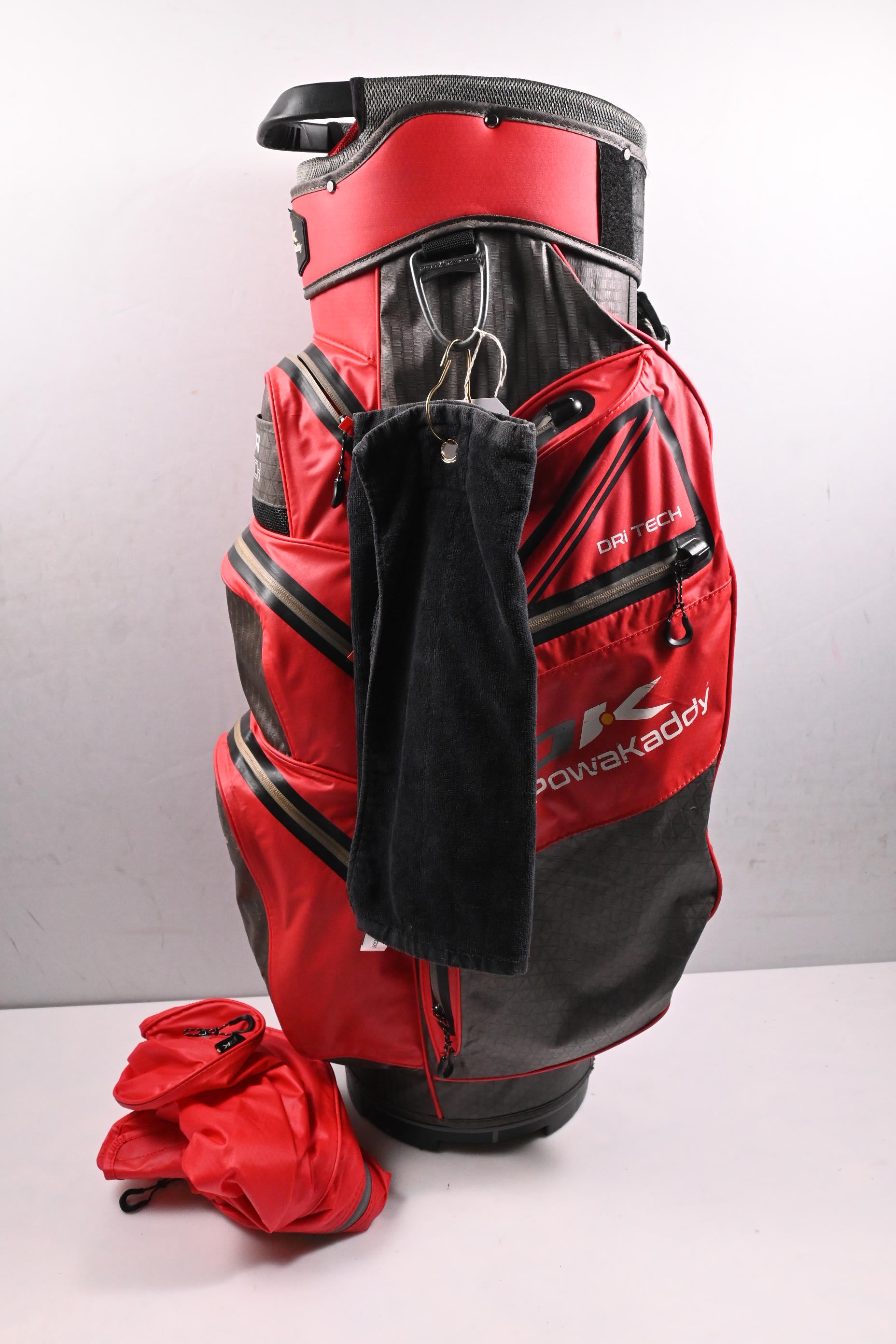 Powakaddy Dri-Tech Cart Bag / 14-Way Divider / Red, Black
