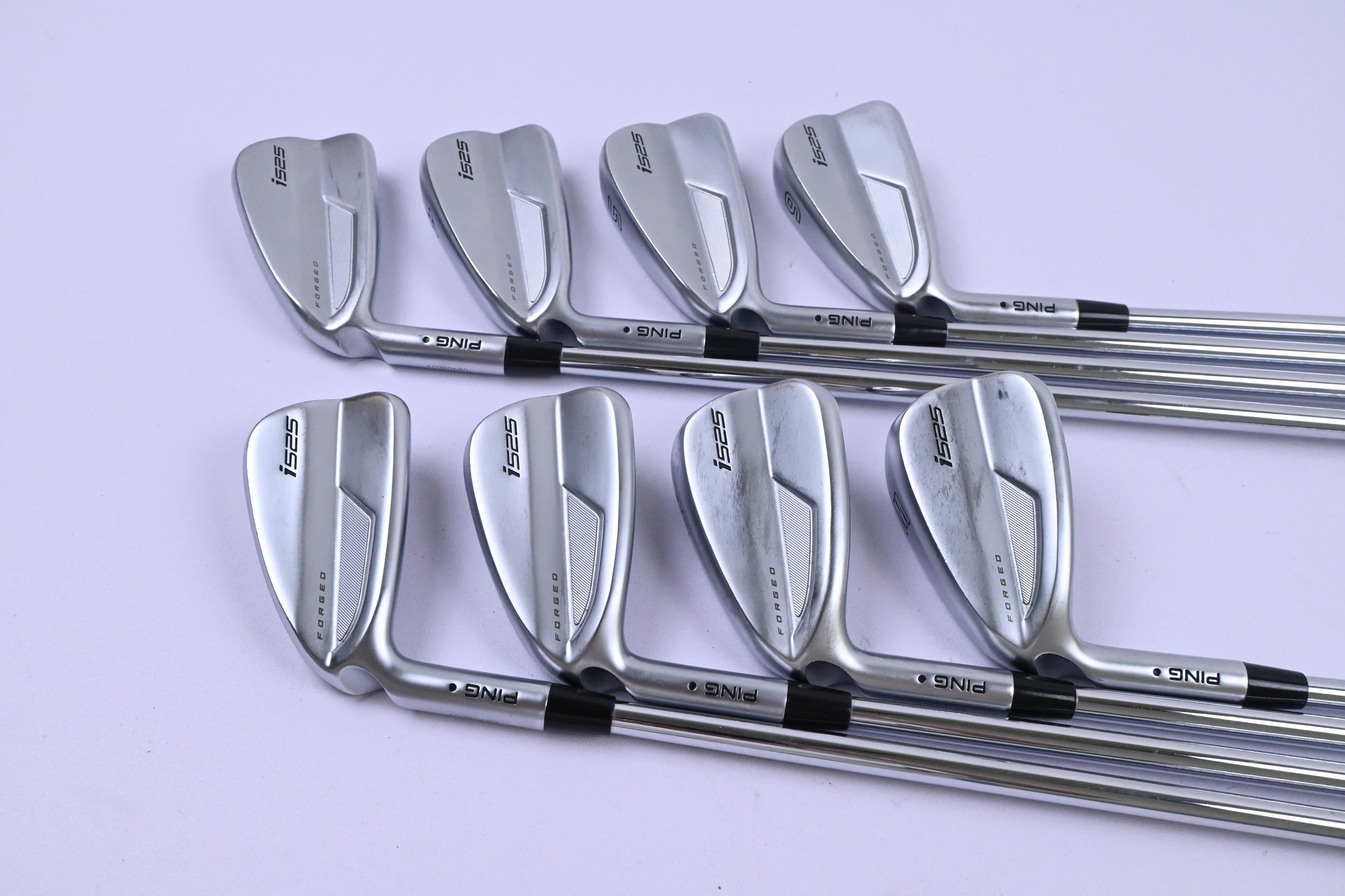 Left Hand Ping i525 Irons / 3-PW / Black Dot / Stiff Flex Ping AWT 2.0 Shafts
