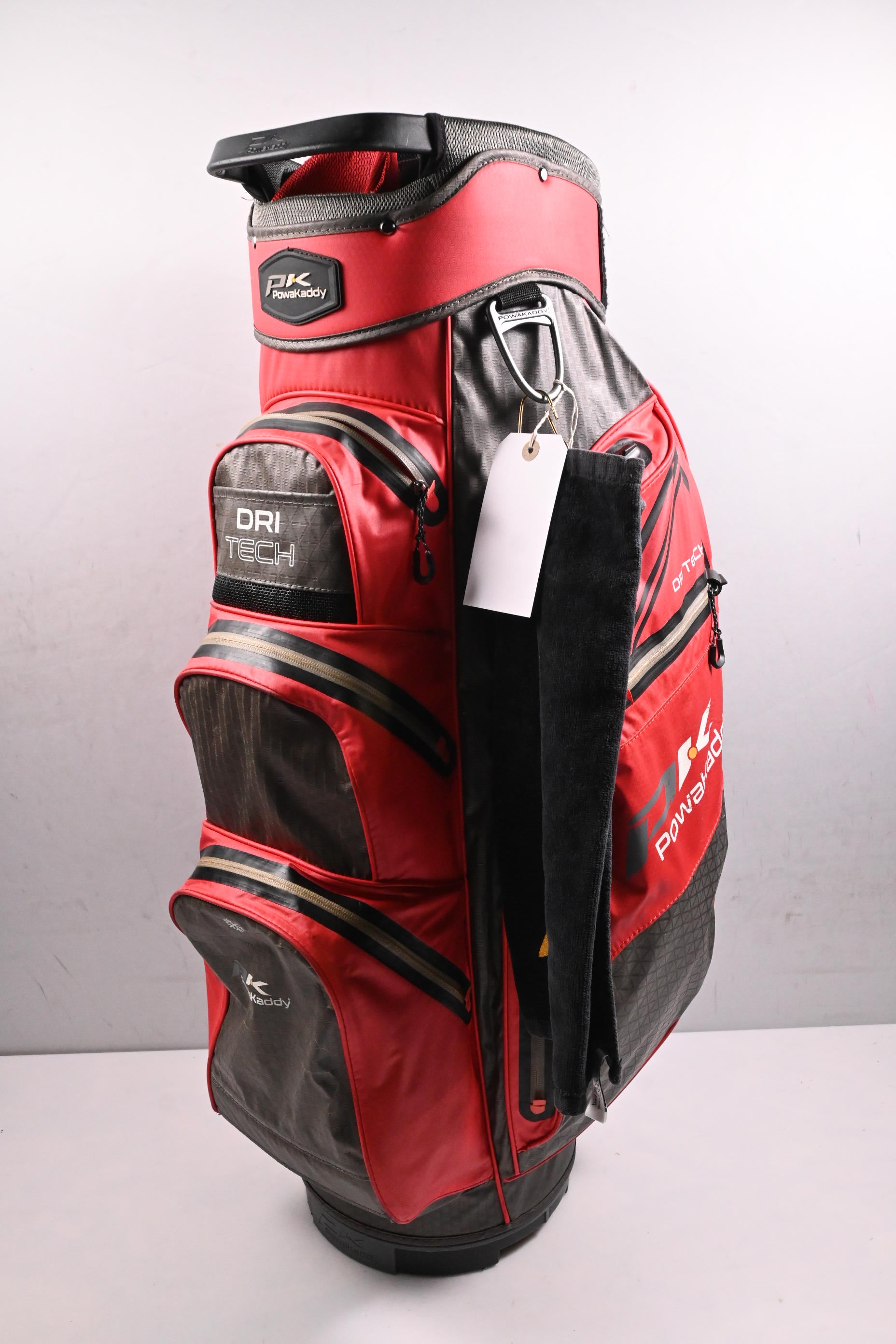Powakaddy Dri-Tech Cart Bag / 14-Way Divider / Red, Black