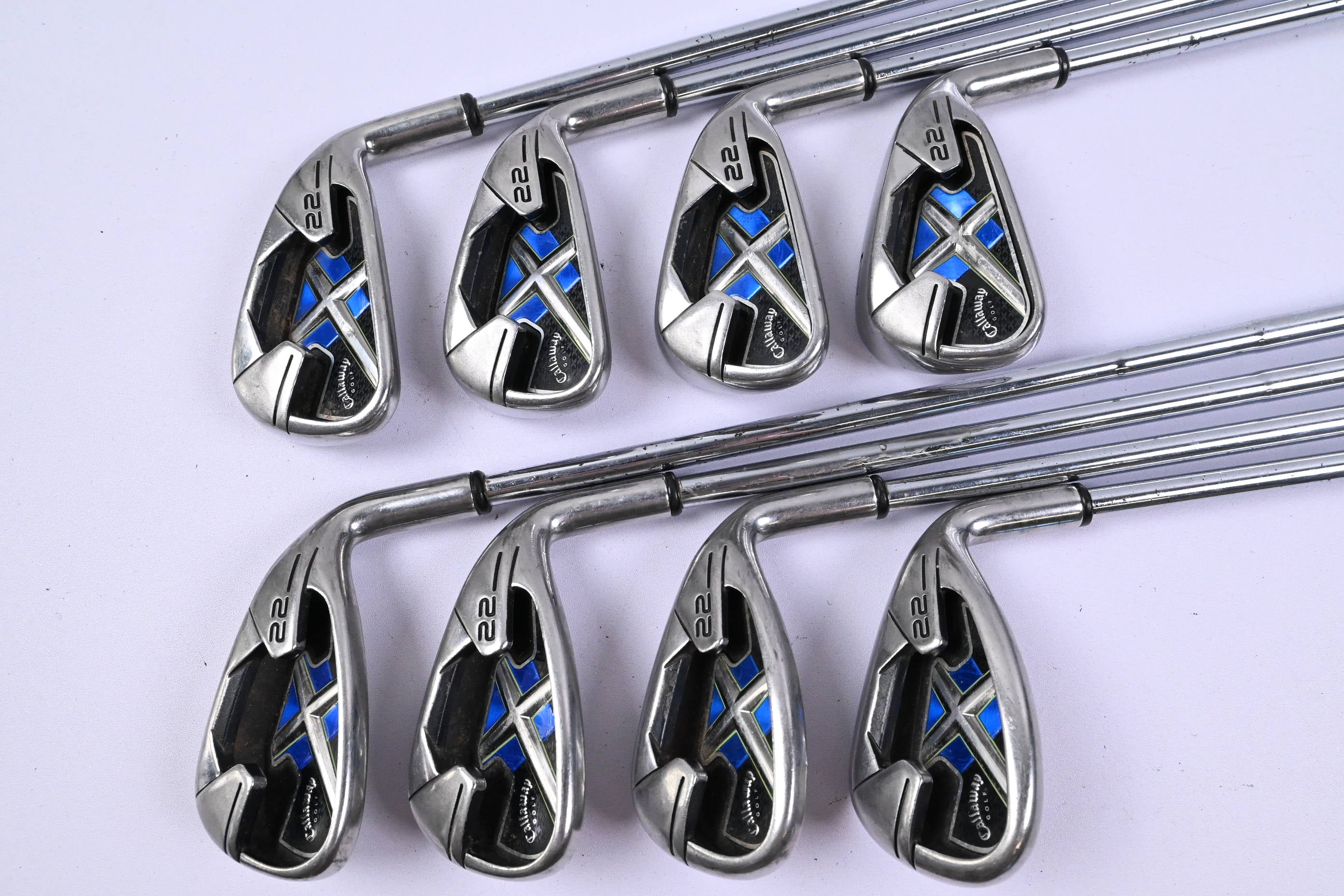 Callaway X-22 Irons / 4-9Iron+AW+SW / Stiff Flex Steel Shafts