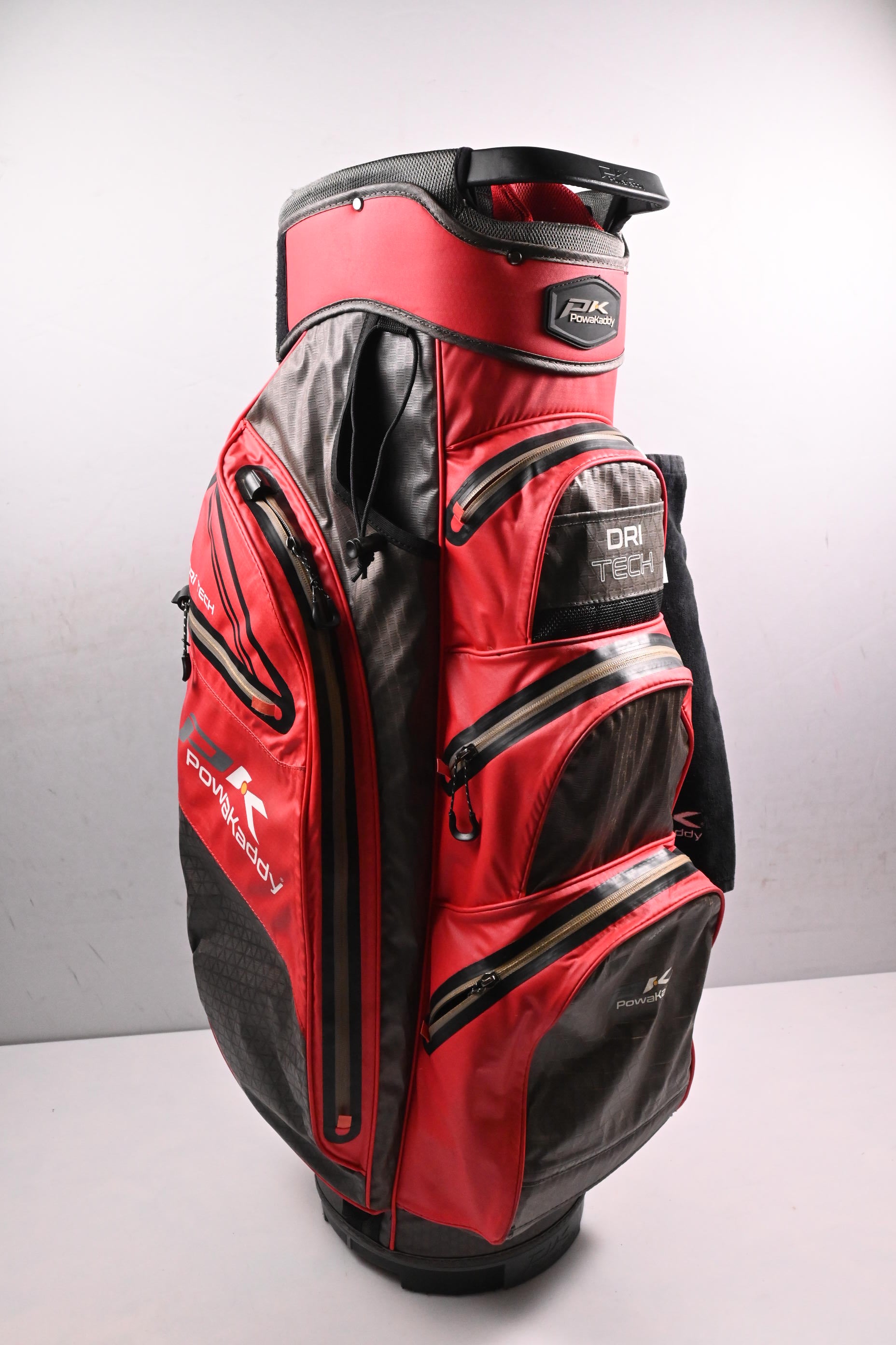 Powakaddy Dri-Tech Cart Bag / 14-Way Divider / Red, Black