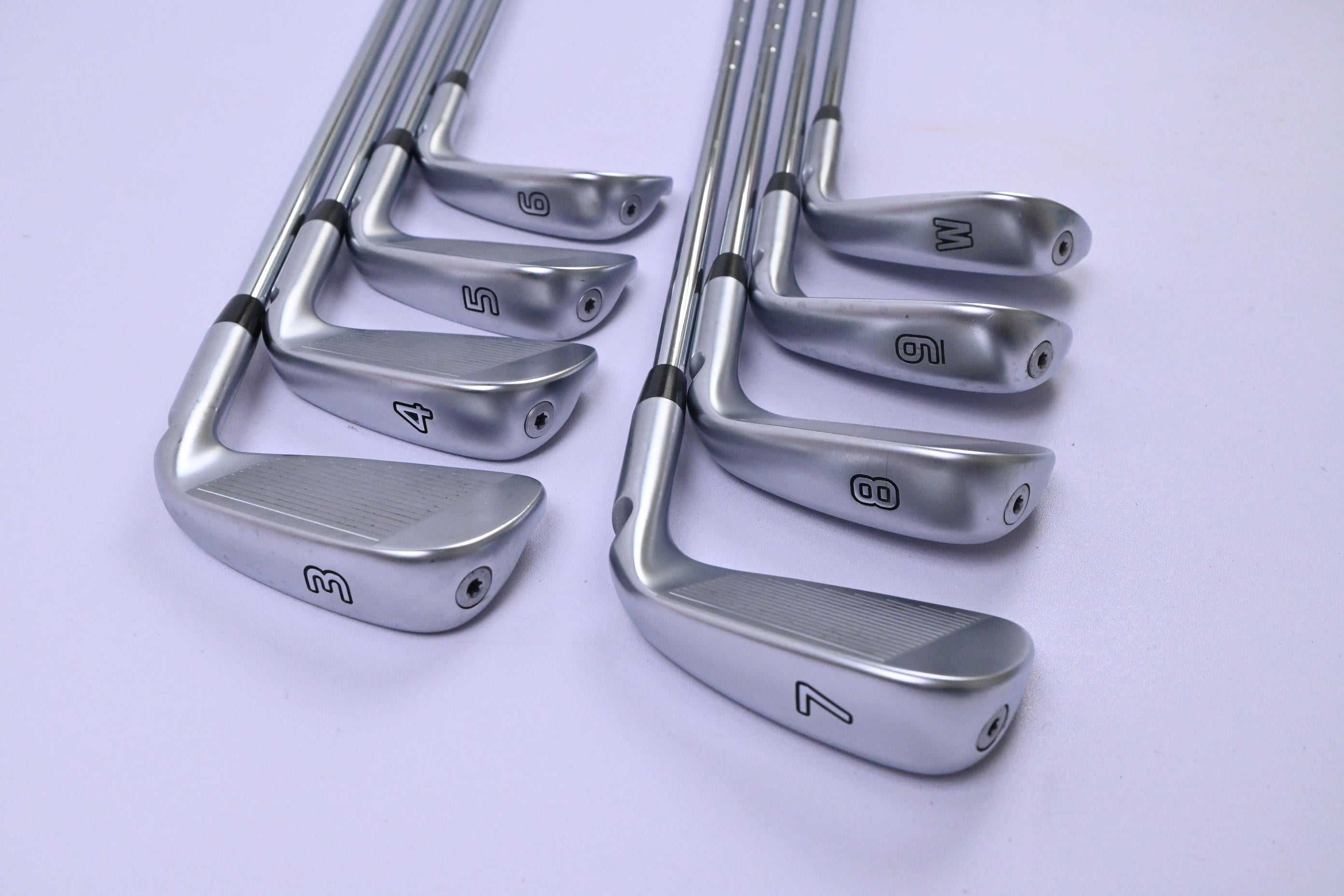 Left Hand Ping i525 Irons / 3-PW / Black Dot / Stiff Flex Ping AWT 2.0 Shafts