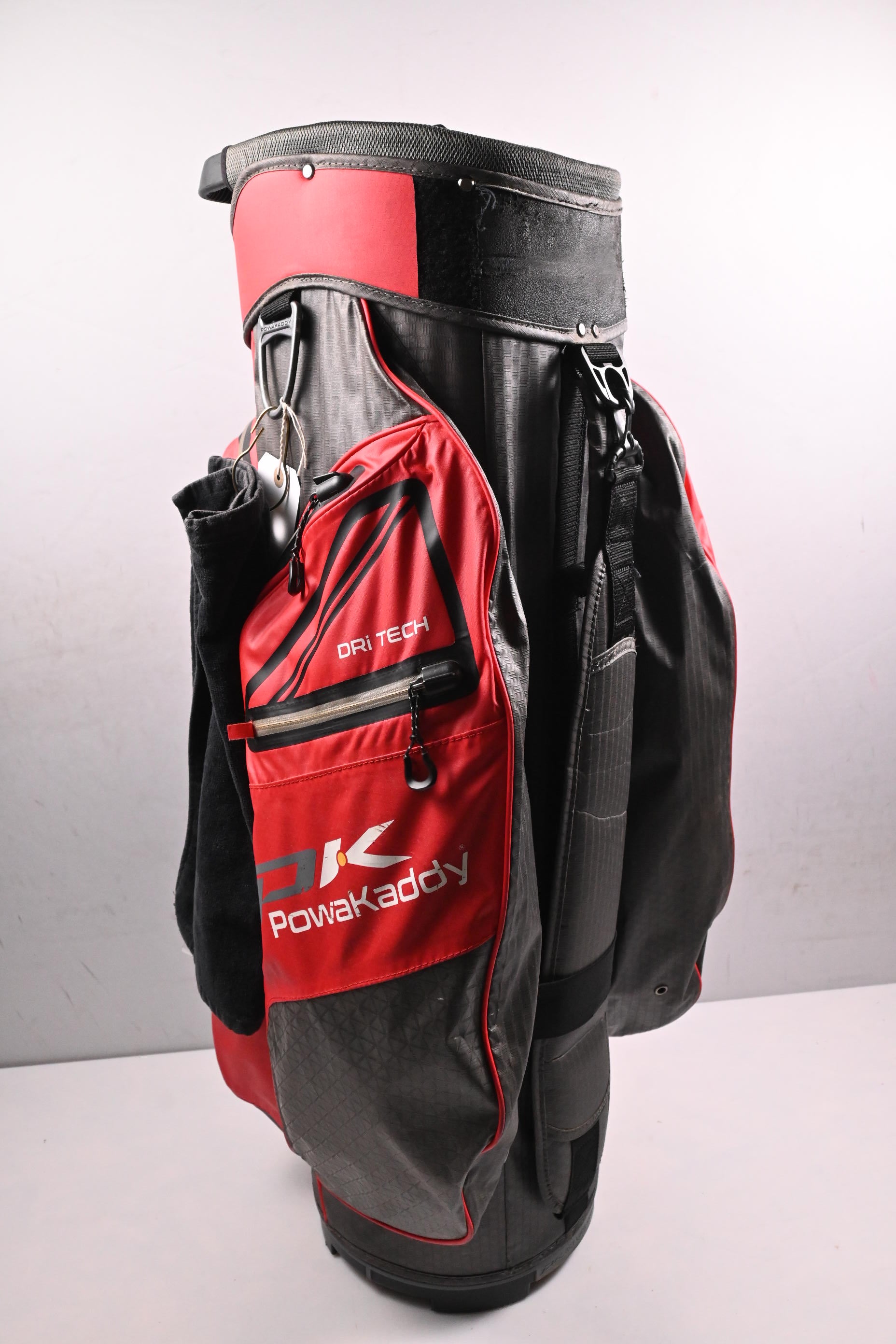 Powakaddy Dri-Tech Cart Bag / 14-Way Divider / Red, Black