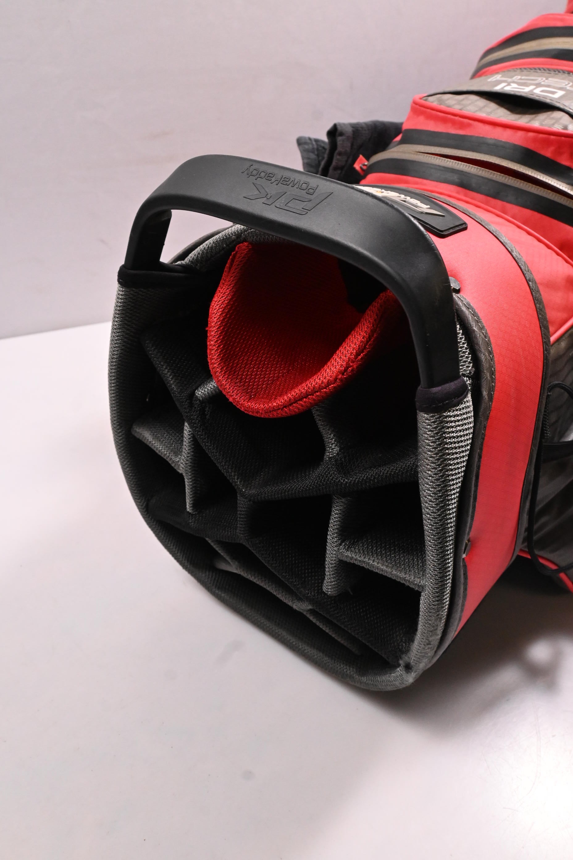 Powakaddy Dri-Tech Cart Bag / 14-Way Divider / Red, Black