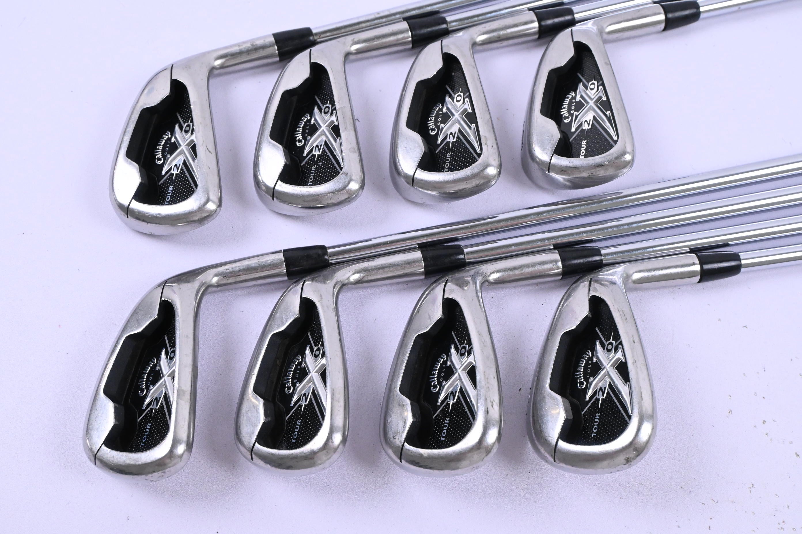 Callaway X-20 Tour Irons / 3-PW / Stiff Flex Project X Rifle Flighted Shafts