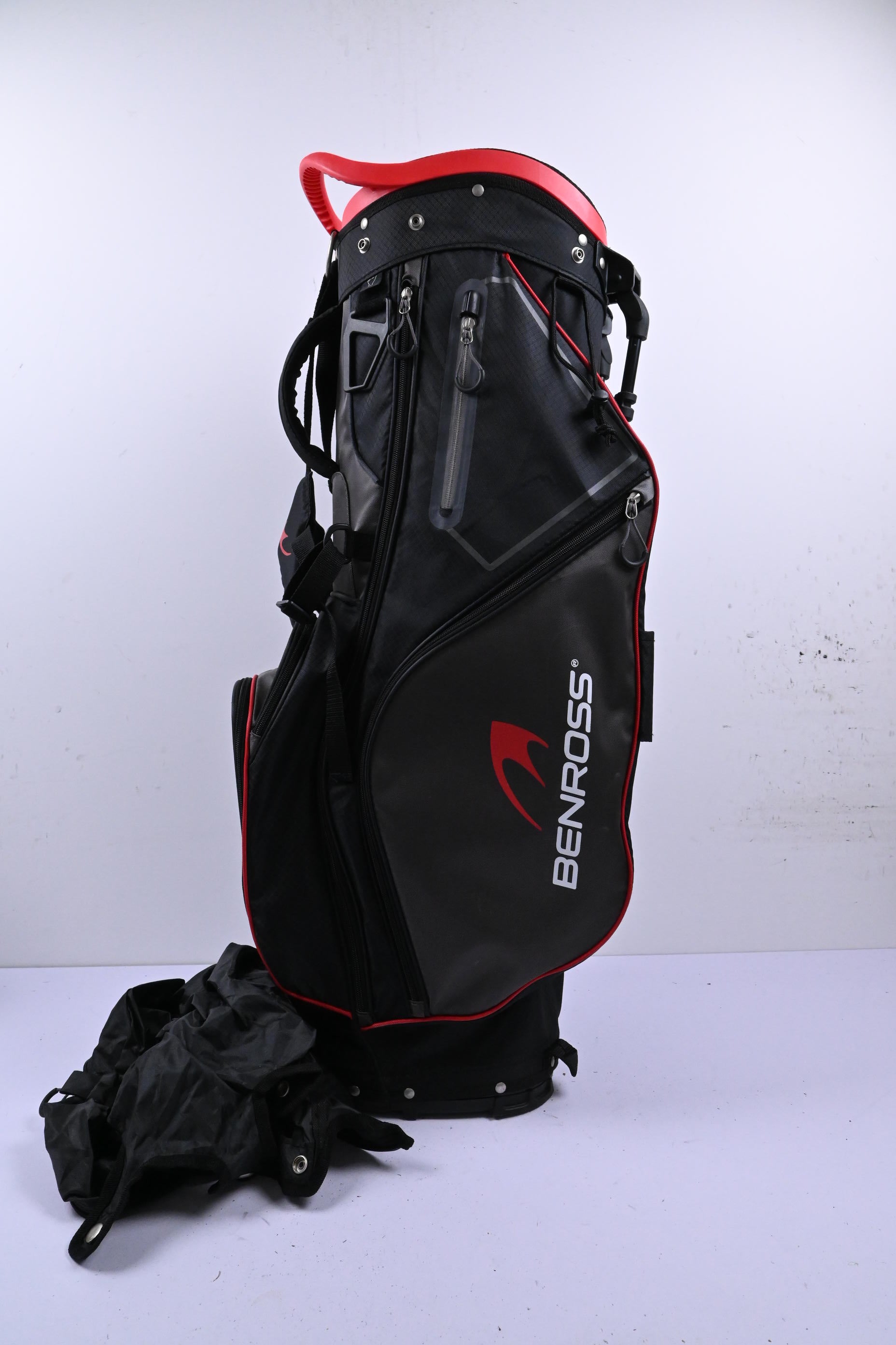Benross Stand Bag / 5 Way Divider / Black & Red