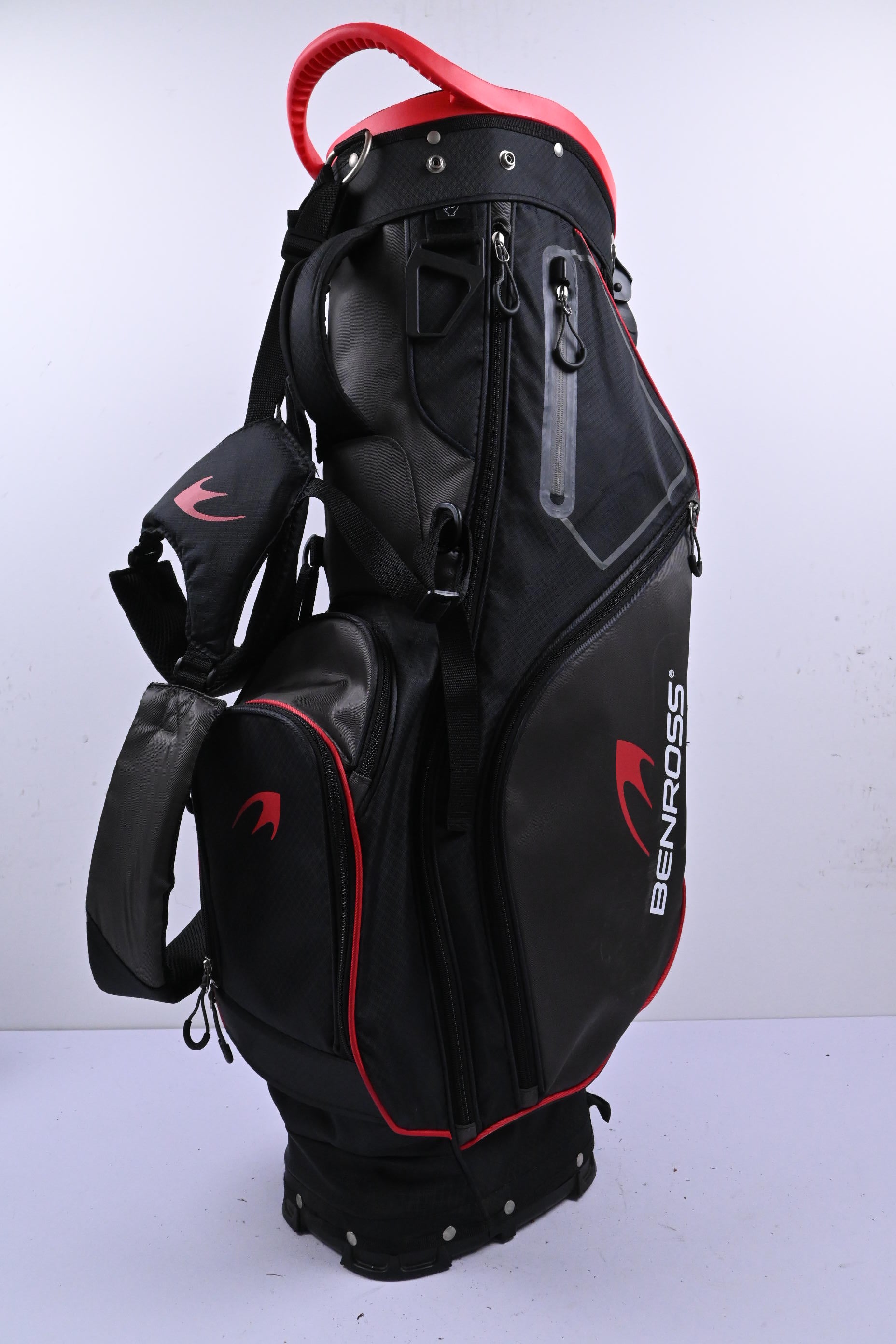 Benross Stand Bag / 5 Way Divider / Black & Red