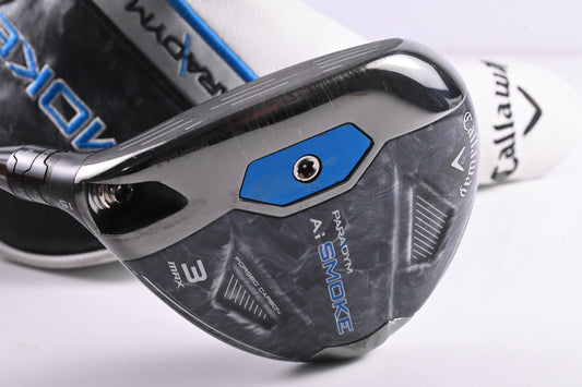 Left Hand Callaway Paradym Ai Smoke Max #3 Wood / 15 Degree / Stiff Flex Denali