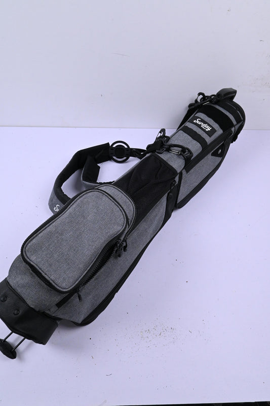 Sunday Golf Stand Bag / 3-Way Divider / Grey & Black