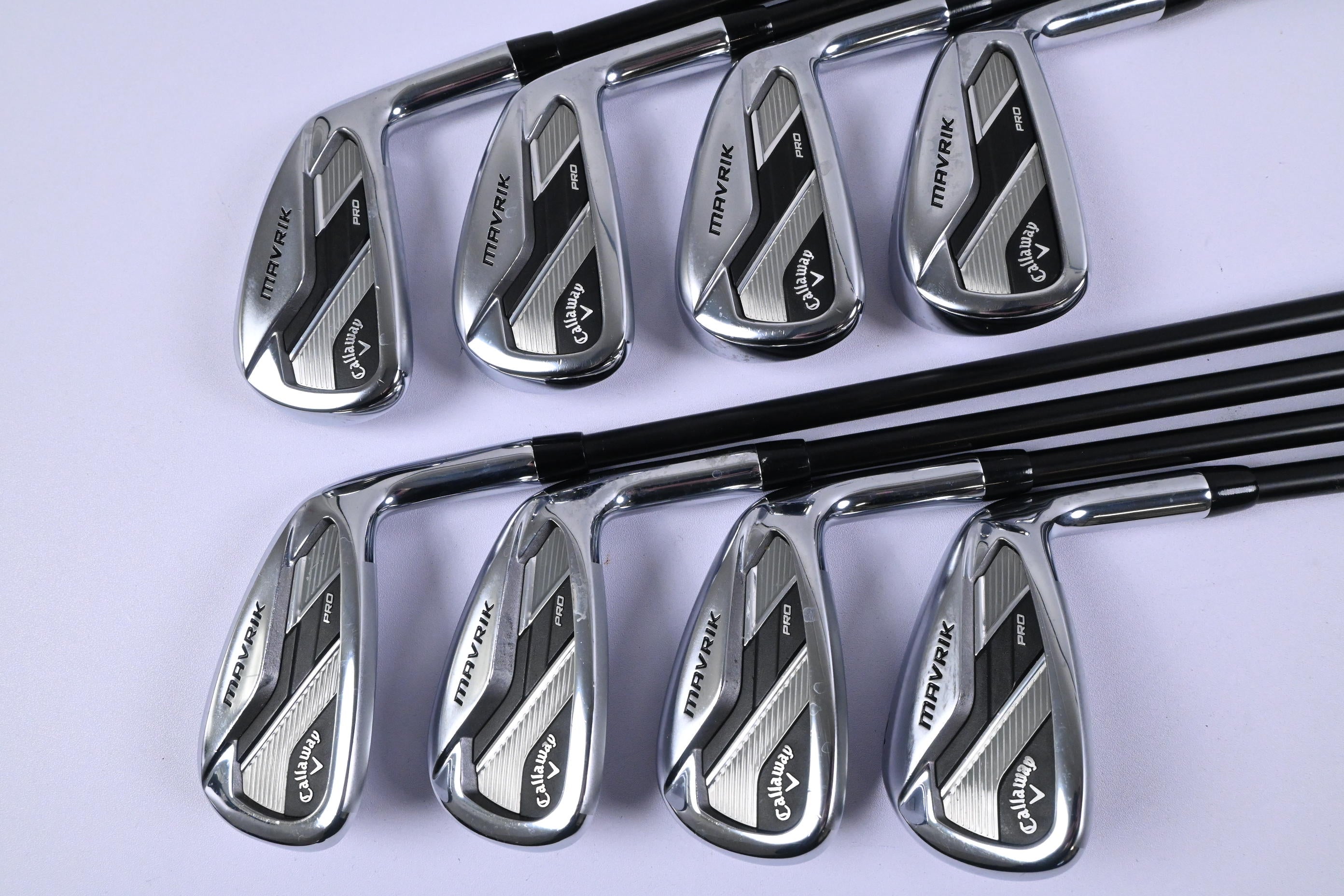 Callaway Mavrik Pro Irons / 4-PW+GW / Stiff Flex KBS Tour Graphite 90 Shafts