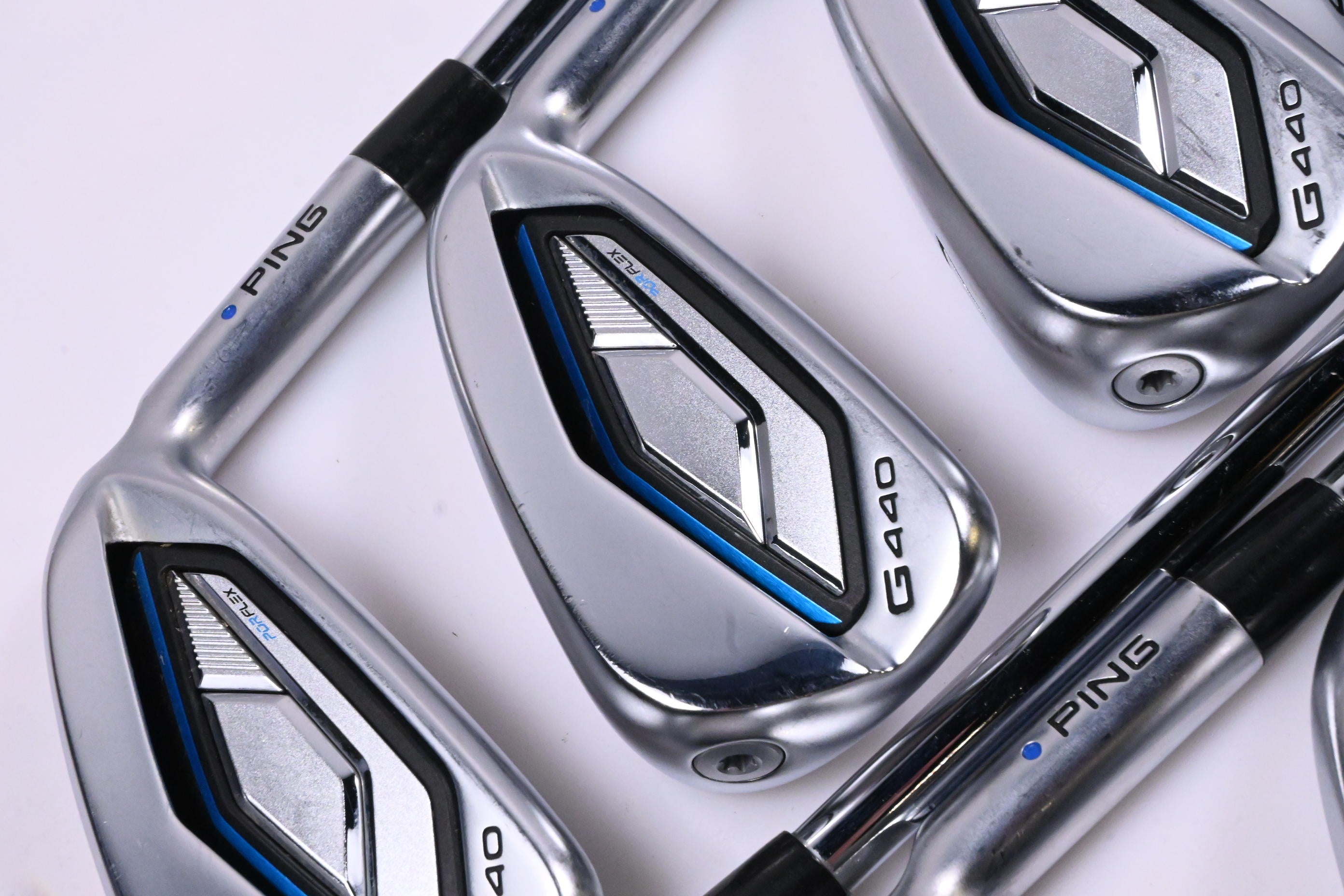 Ping G440 Irons / 5-PW+GW+52°+56° / Blue Dot / Regular Flex Ping AWT 3.0
