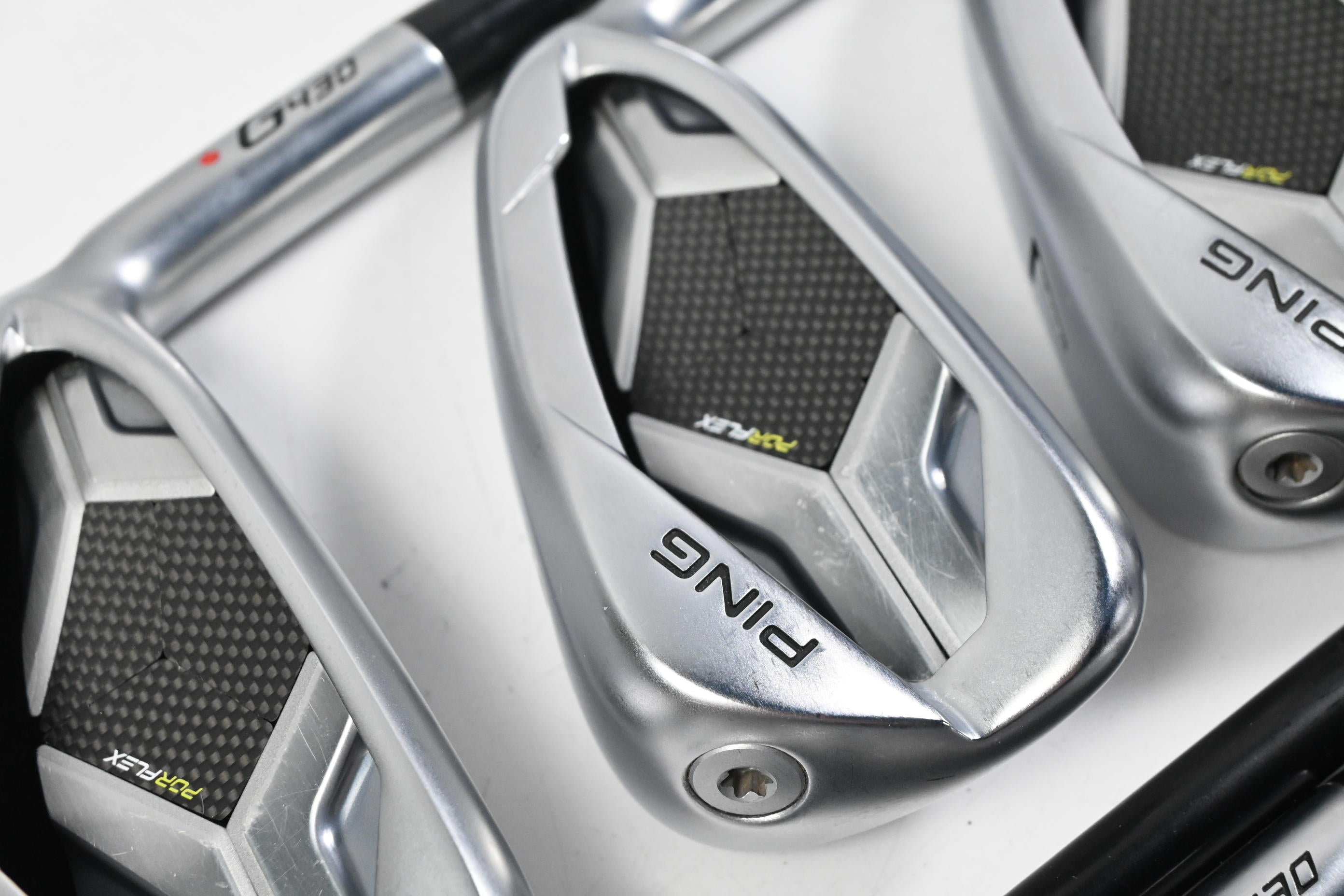 Ping G430 Irons / 5-PW+GW+SW+LW / Red Dot / Stiff Flex Ping Alta CB Black AWT