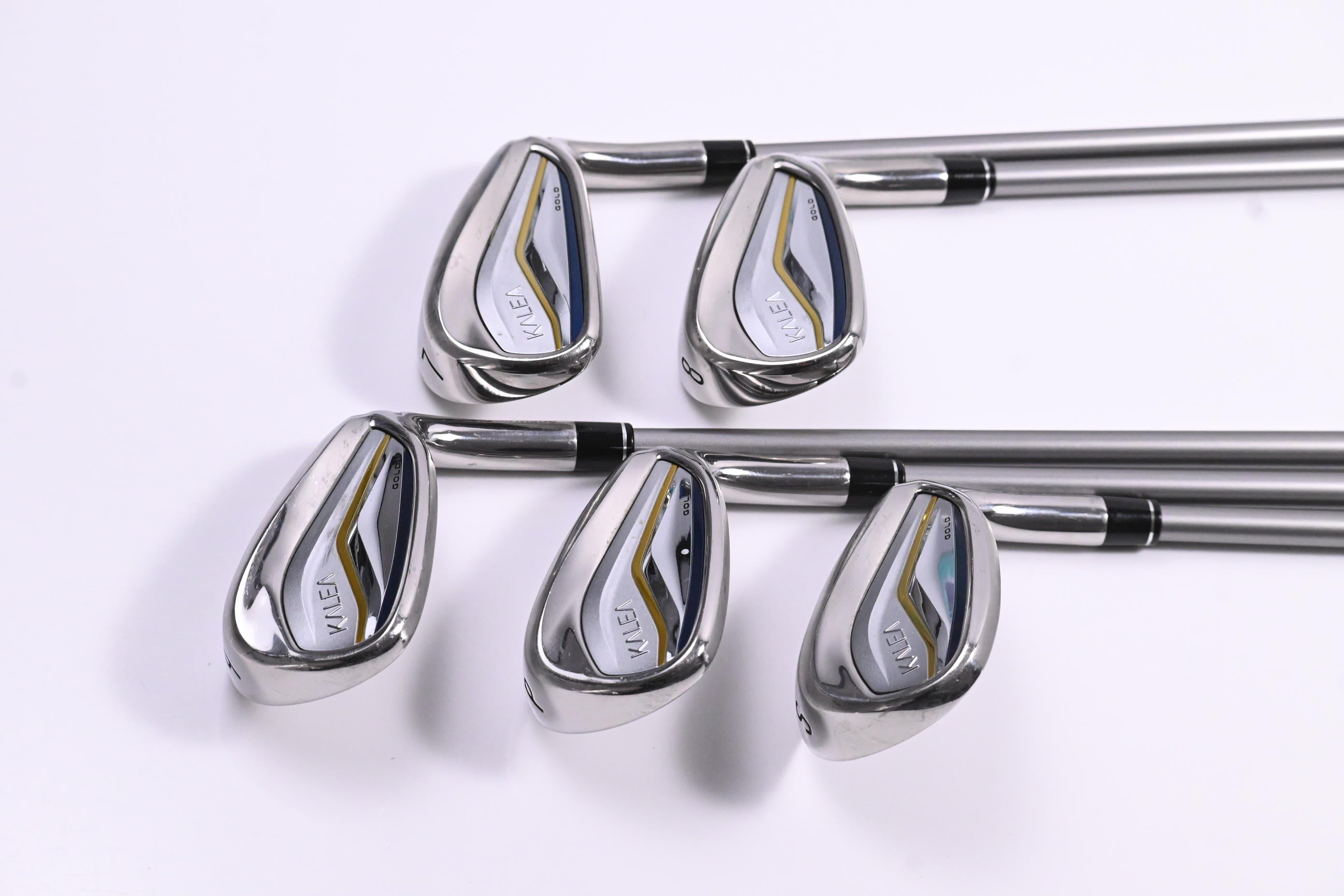 Ladies Taylormade Kalea Gold Irons / 7-PW+SW / Senior Flex Speeder NX TCS 50