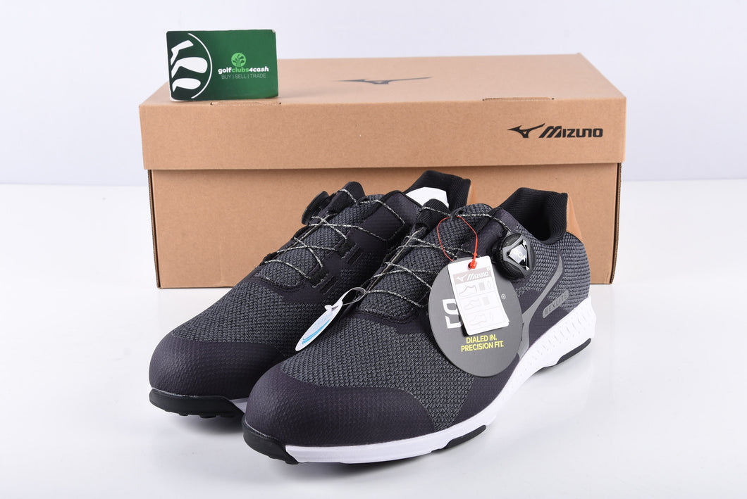 Mizuno Nexlite 008 Boa Spikeless Golf Shoes / Size UK 9.5 / Black