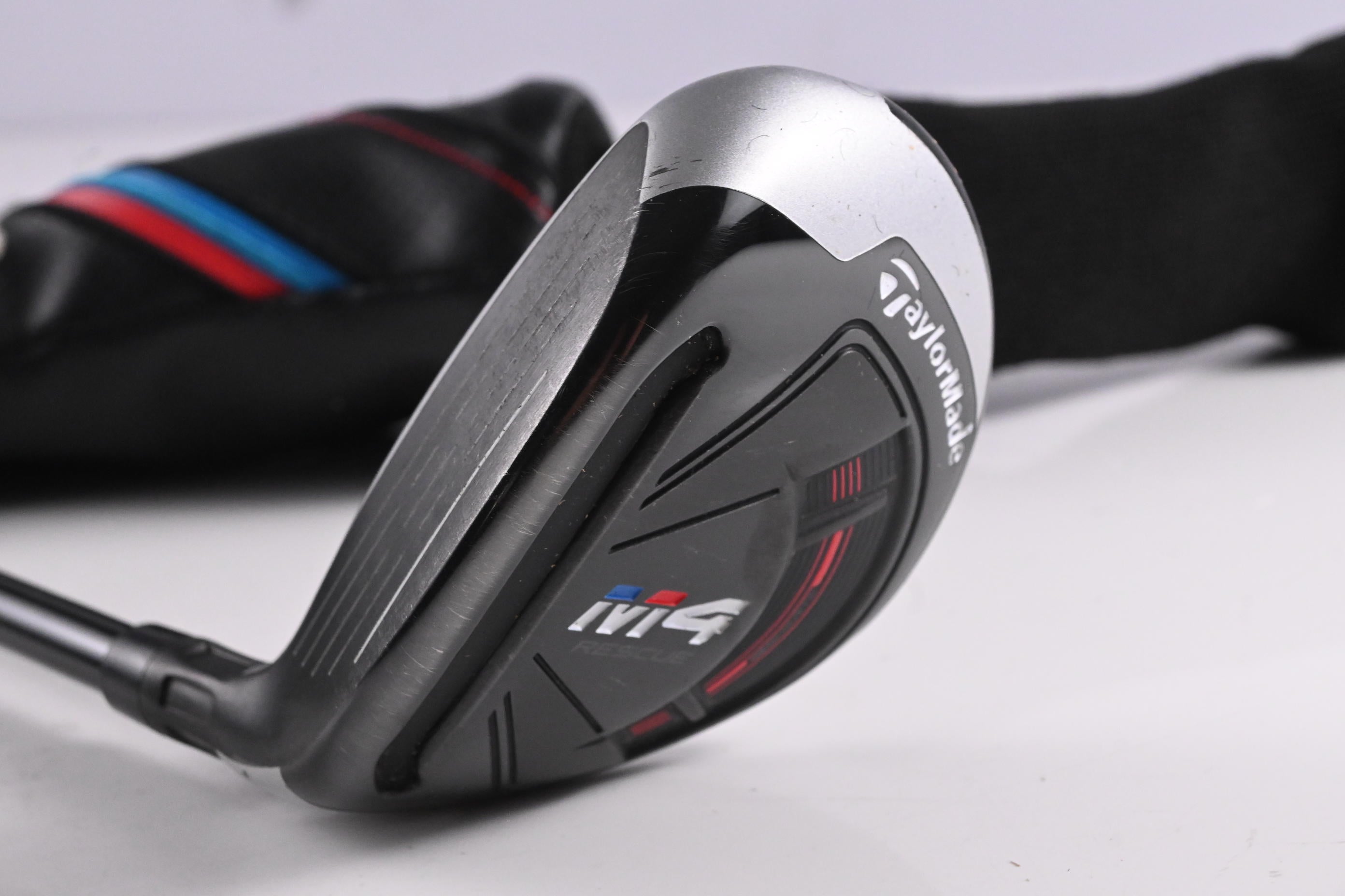 Left Hand Taylormade M4 #4 Hybrid / 22 Degree / Regular Flex Atmos Red 6 Shaft