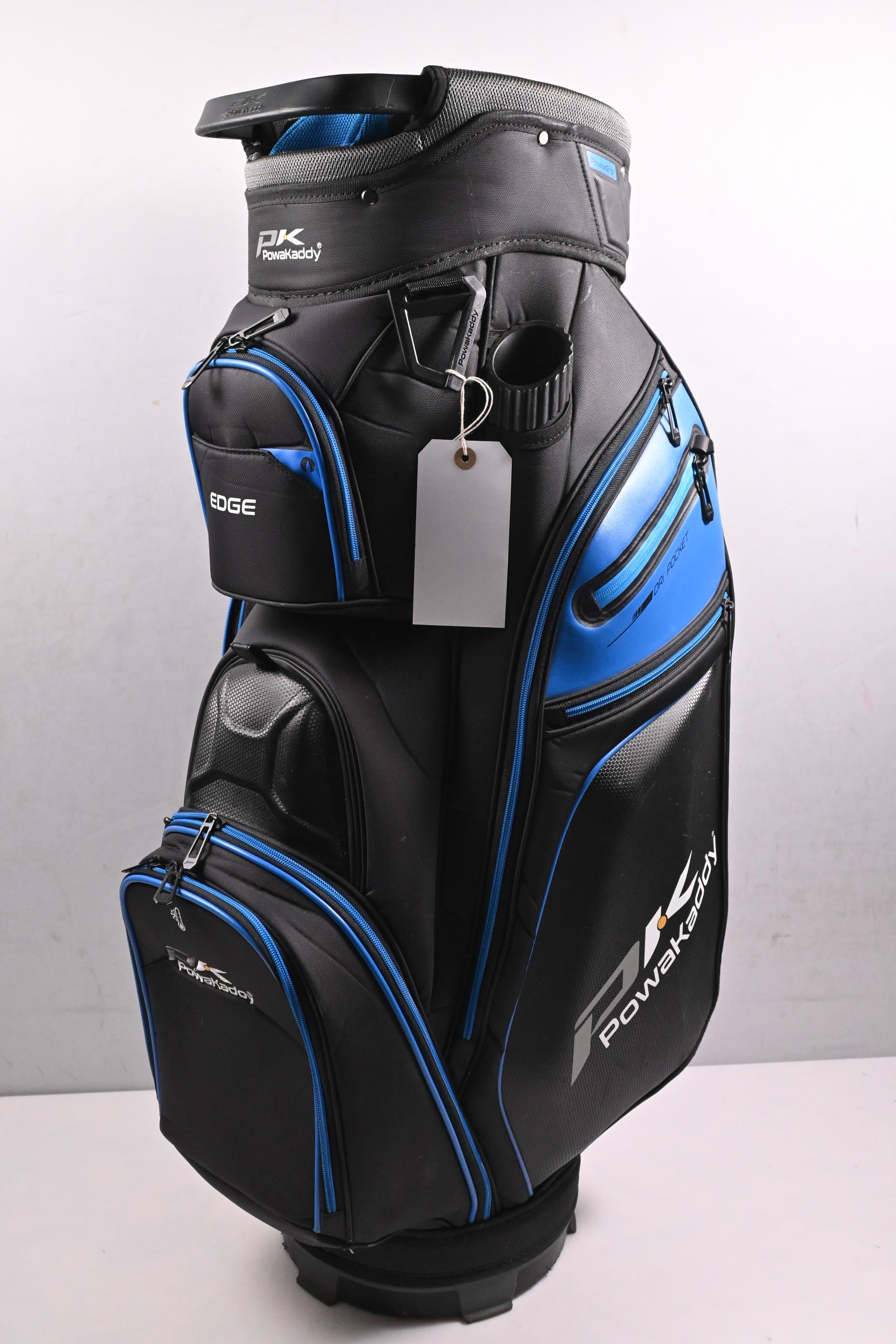 Powakaddy Edge Cart Bag / 14-Way Divider / Black, Blue