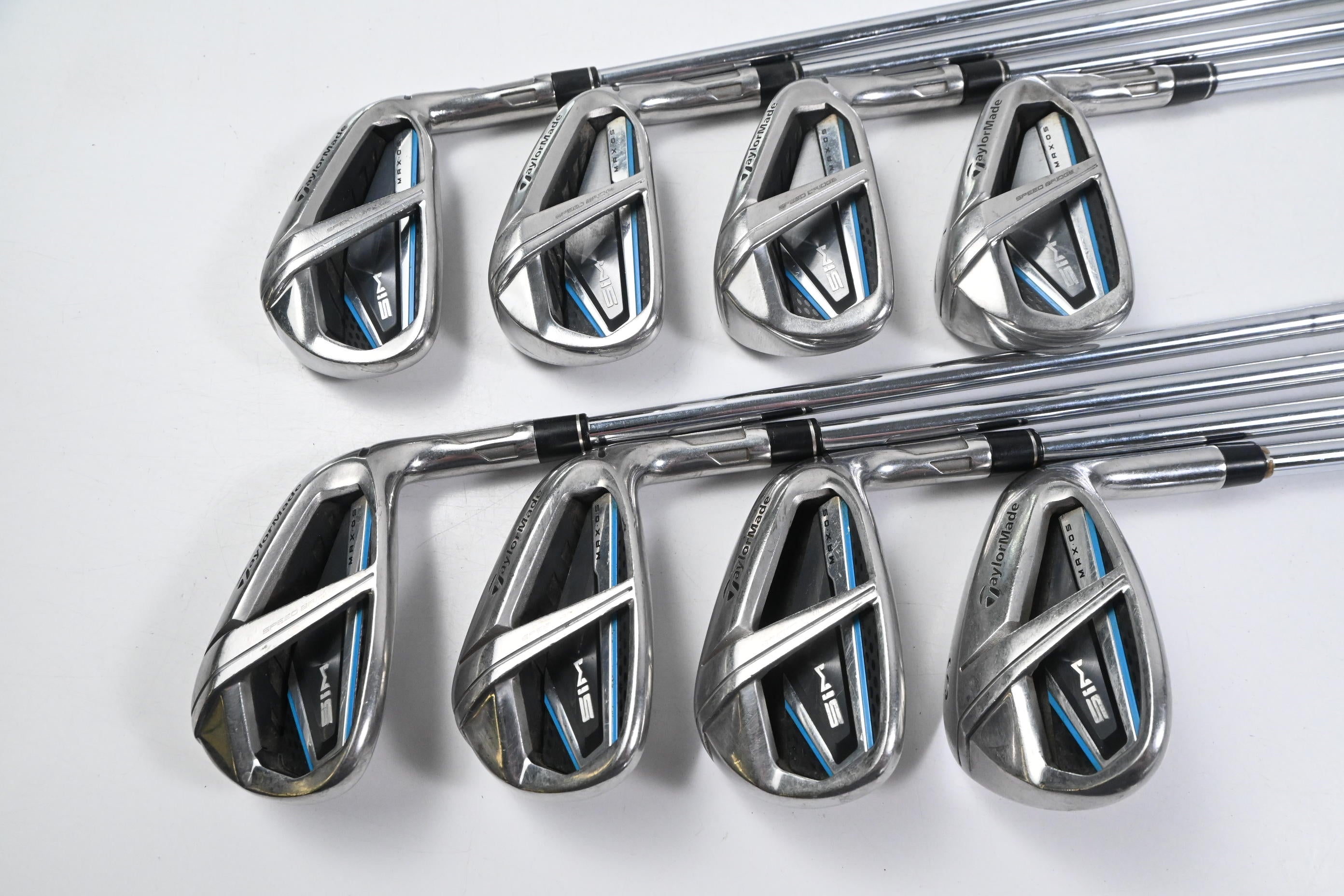 Taylormade SIM Max OS Irons / 4-PW+SW / Regular Flex KBS MAX MT Shafts