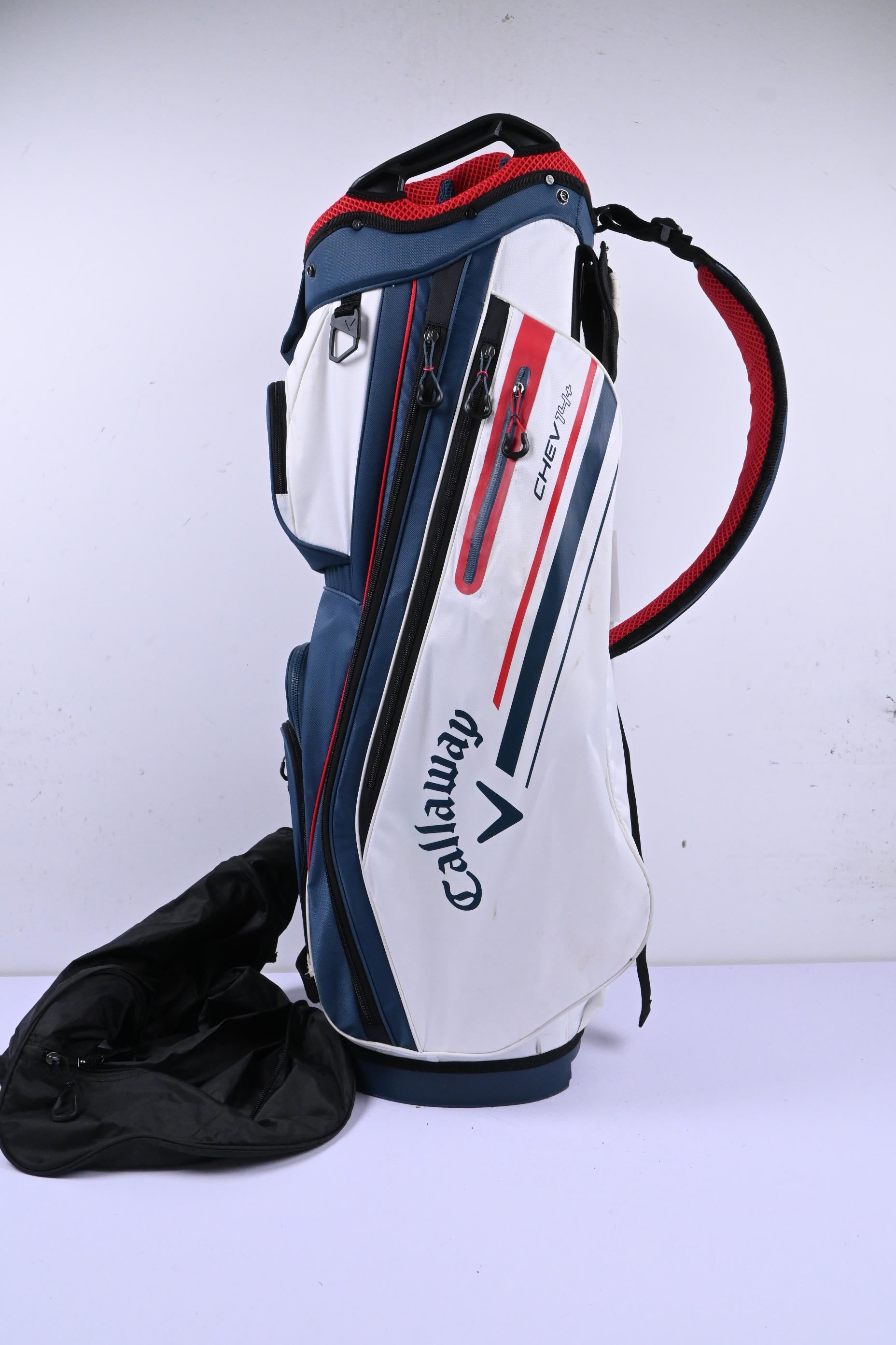 Callaway CHEV 14+ Stand Bag / 14-Way Divider / White, Blue & Red