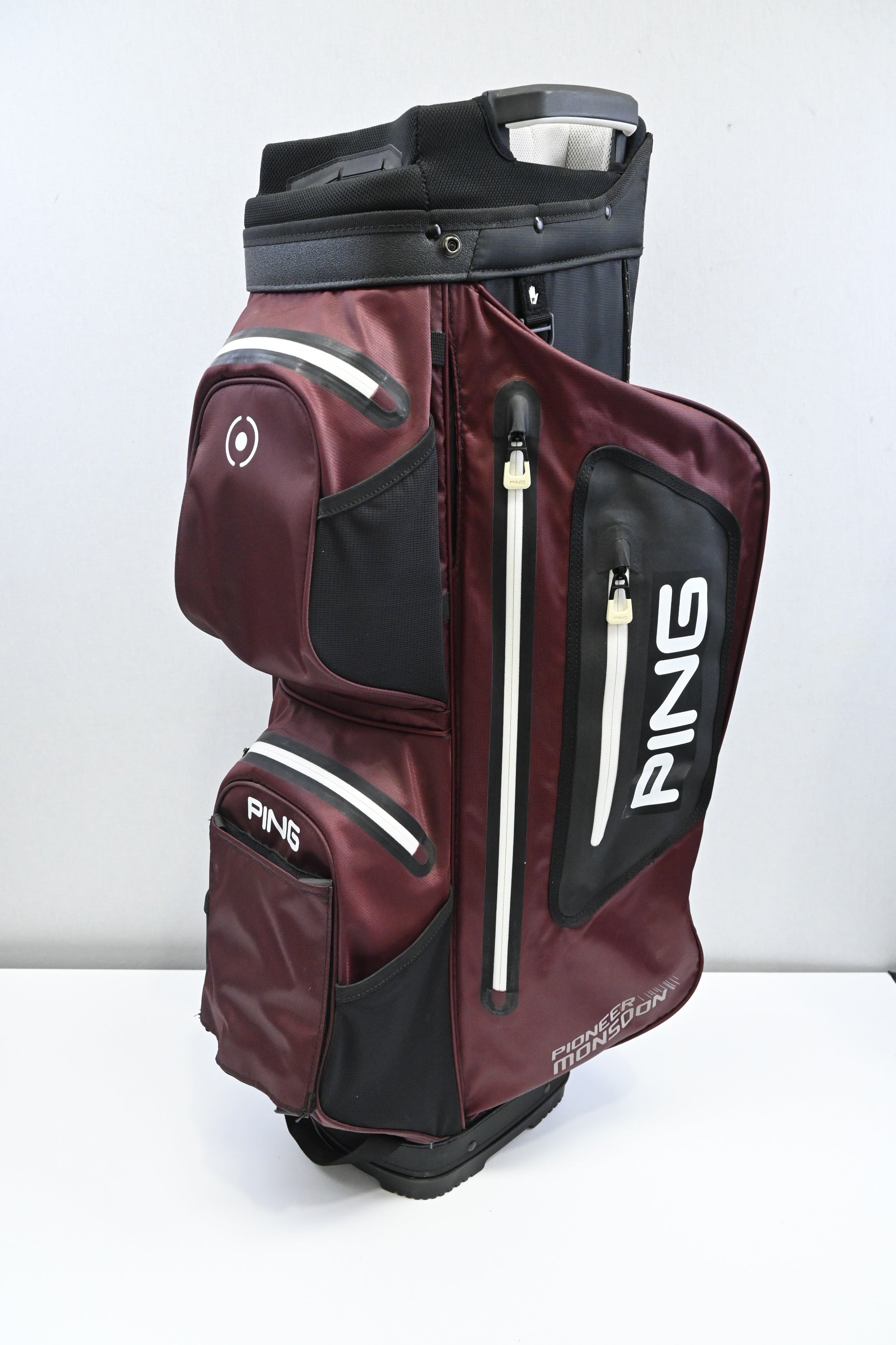 Ping Pioneer Monsoon Cart Bag / 14-Way / Burgundy, Black