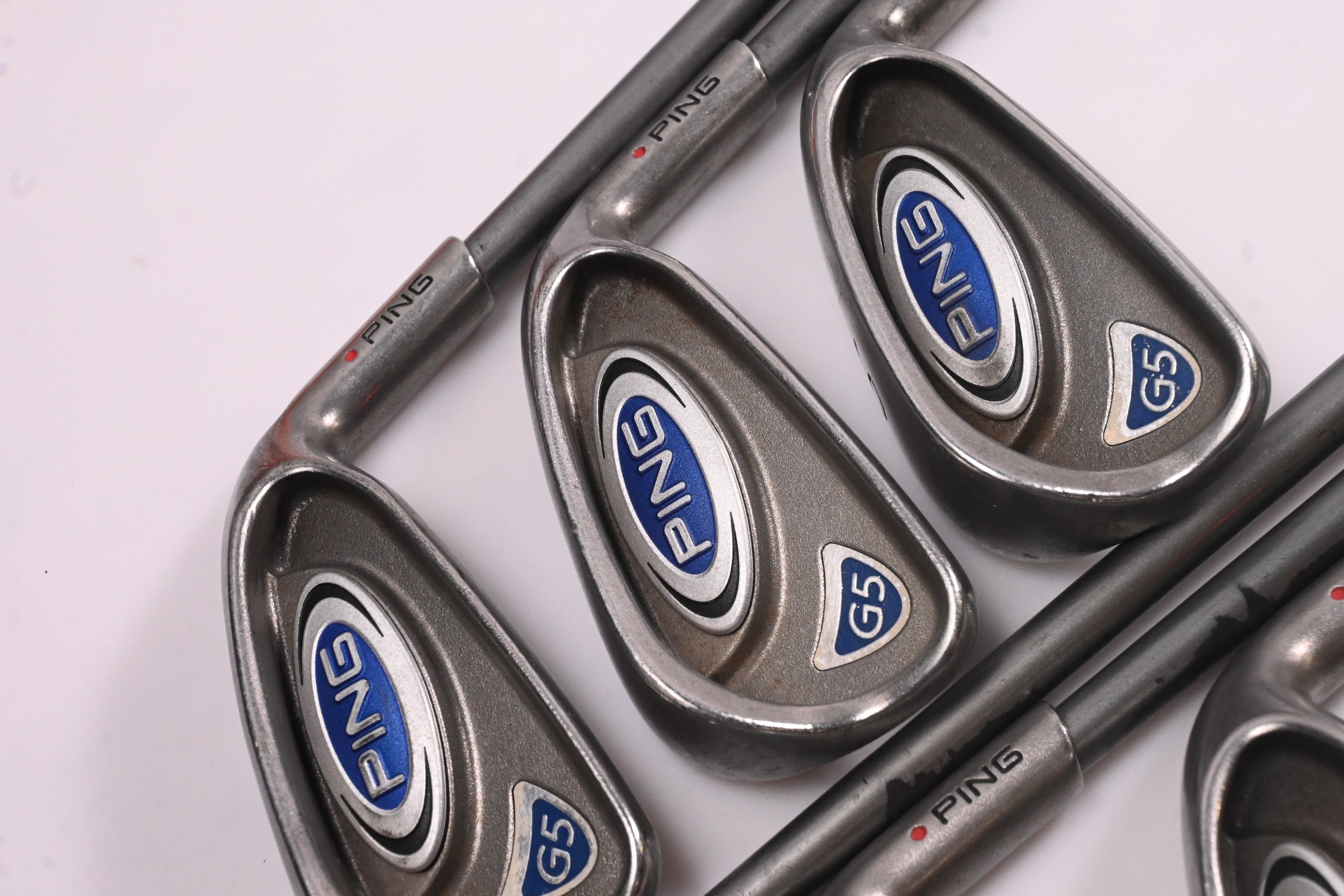 Ping G5 Irons / 4-9i+SW / Red Dot / Regular Flex Ping TFC 100 Shafts
