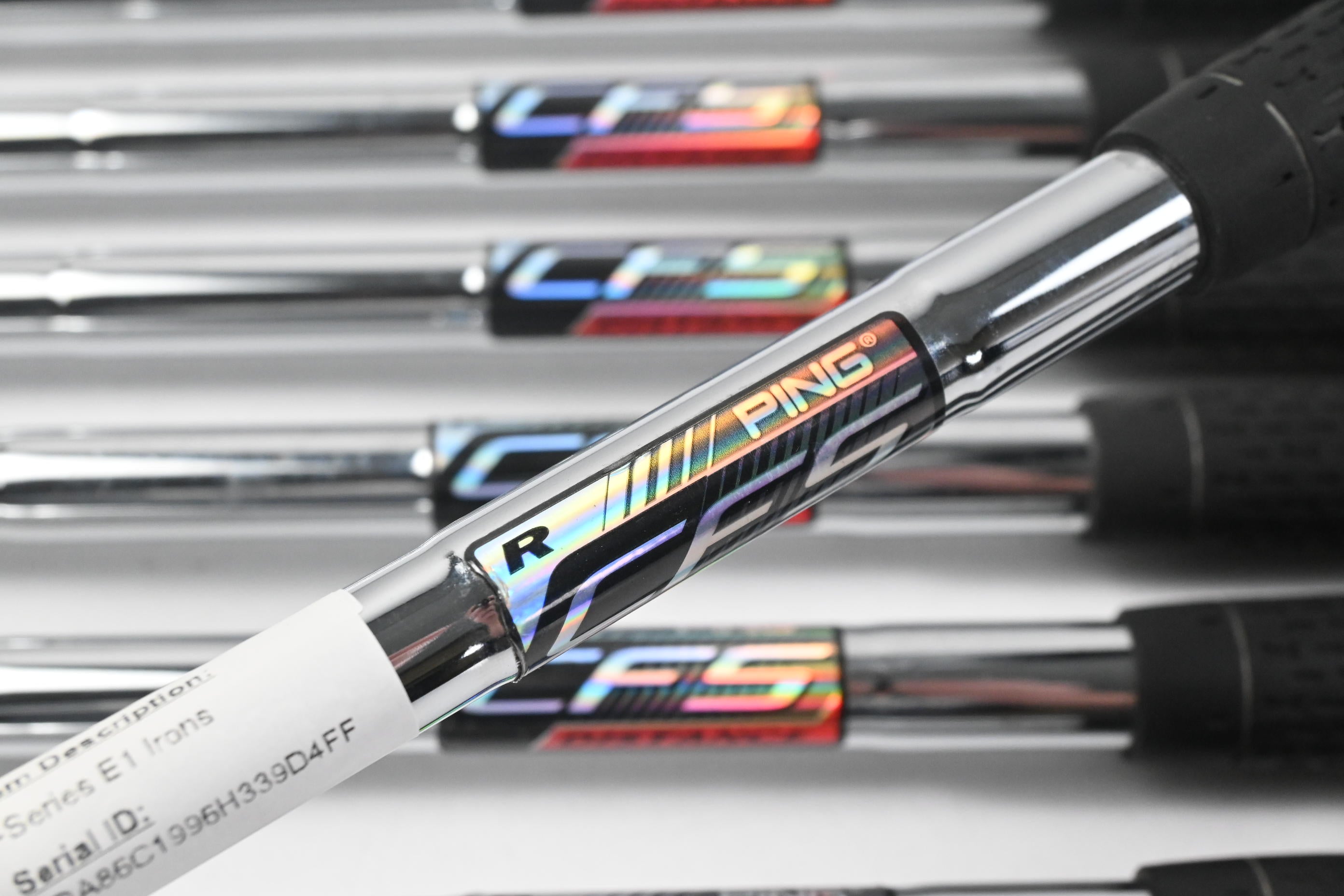 Ping i-Series E1 Irons / 4-PW / Green Dot / Regular Flex Ping CFS Distance Shafts