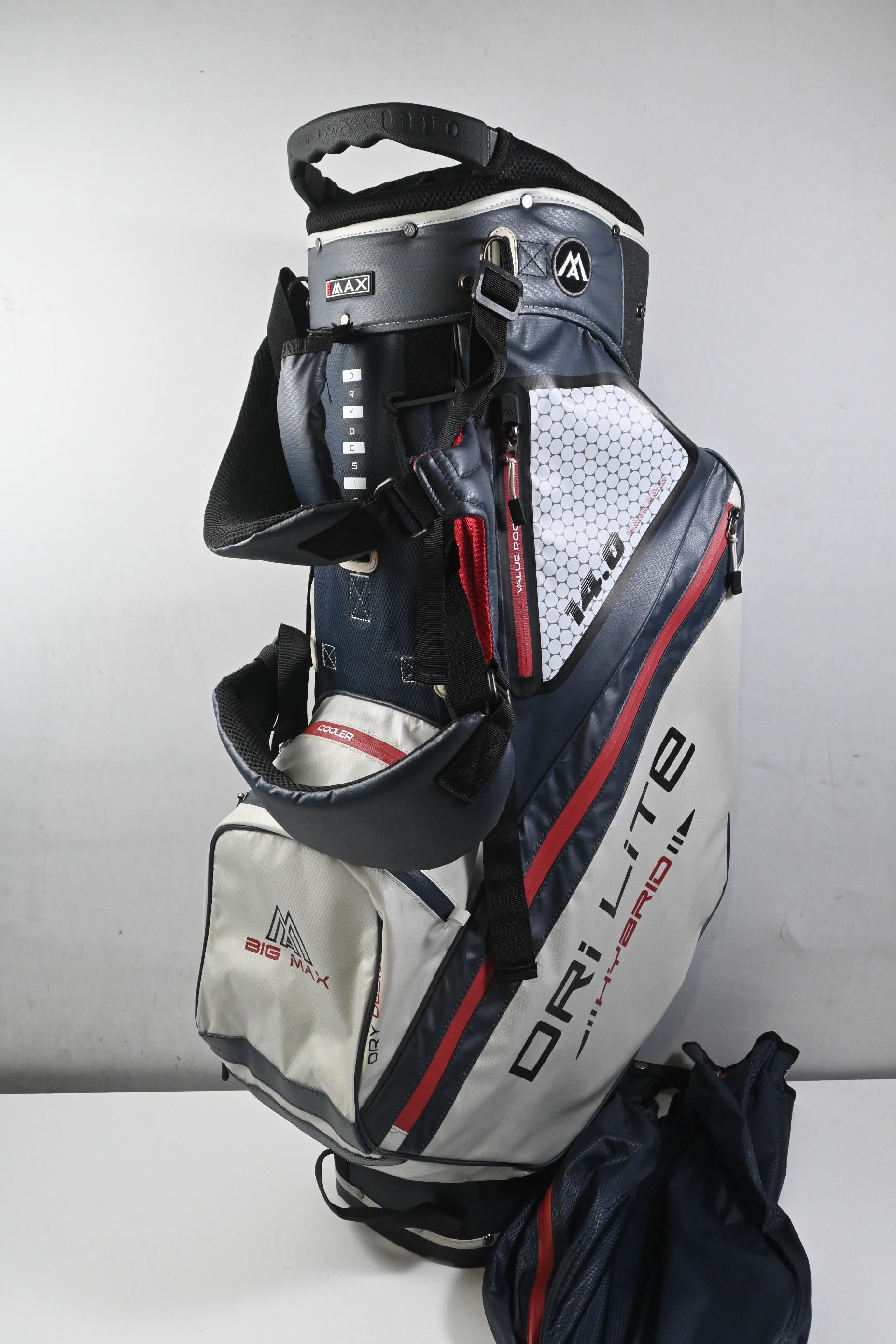 Big Max Dri-Lite 14.0 Stand Bag / 14-Way Divider / Blue & White