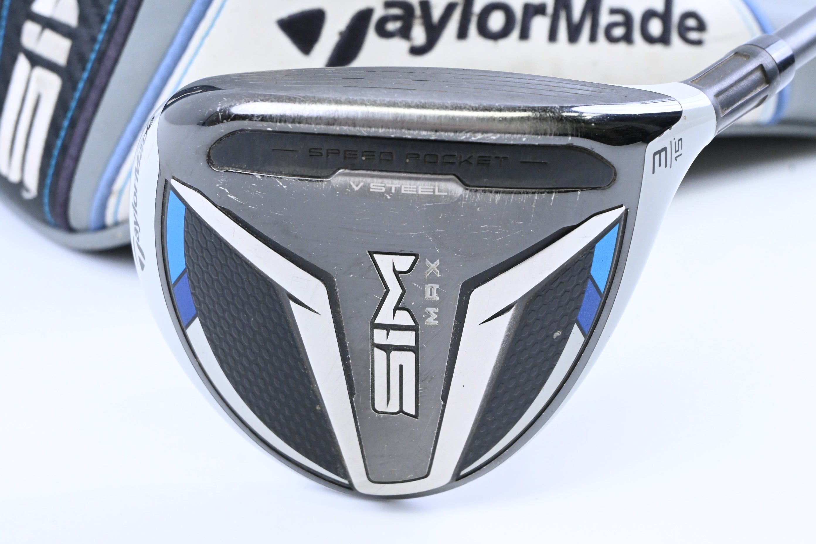 Taylormade SIM Max #3 Wood / 15 Degree / Stiff Flex HZRDUS Smoke Green 70