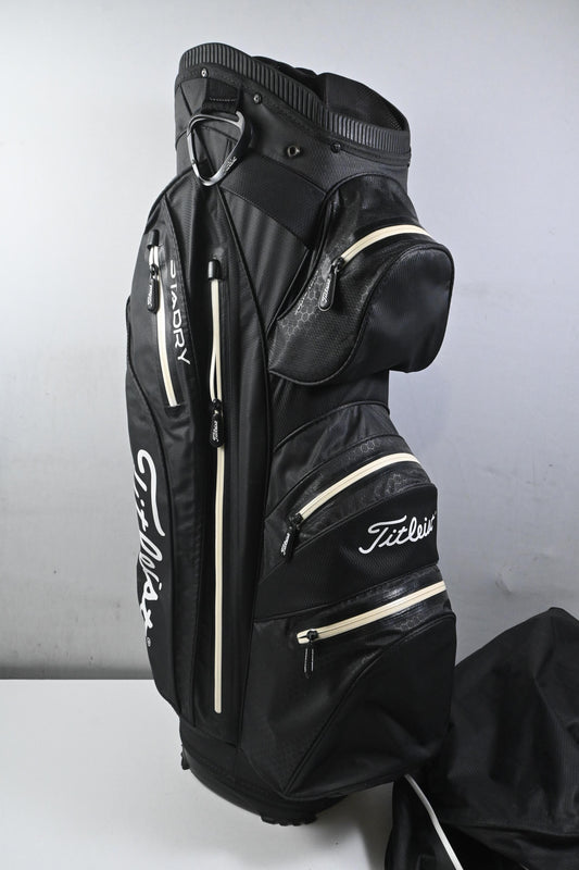 Titleist StaDry Cart Bag / 14-Way Divider / Black & White