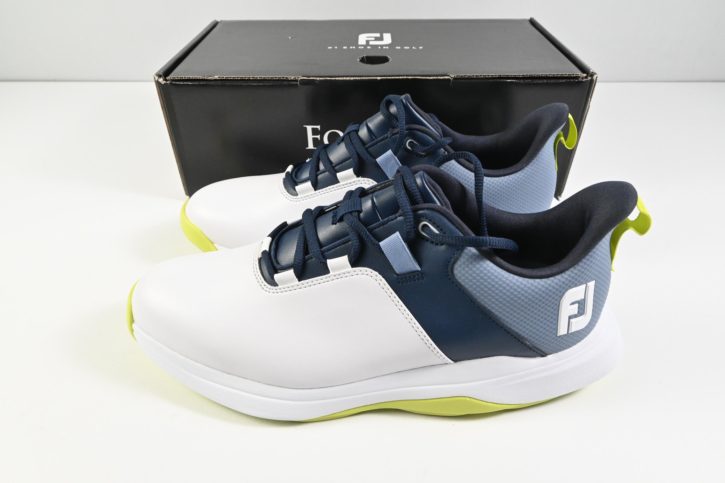 FootJoy ProLite Golf Shoes / Size UK 8.5 / White, Navy