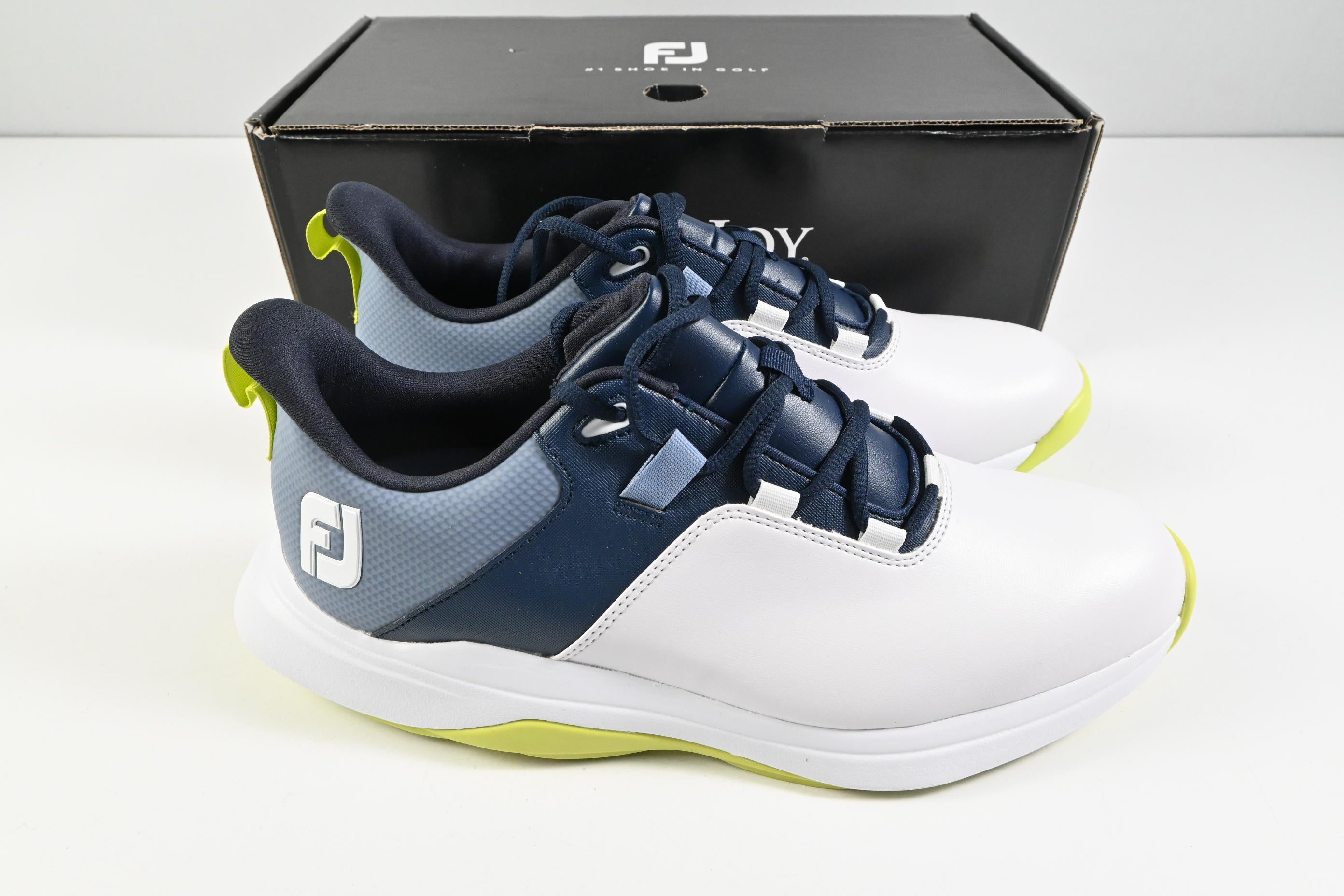FootJoy ProLite Golf Shoes / Size UK 8.5 / White, Navy