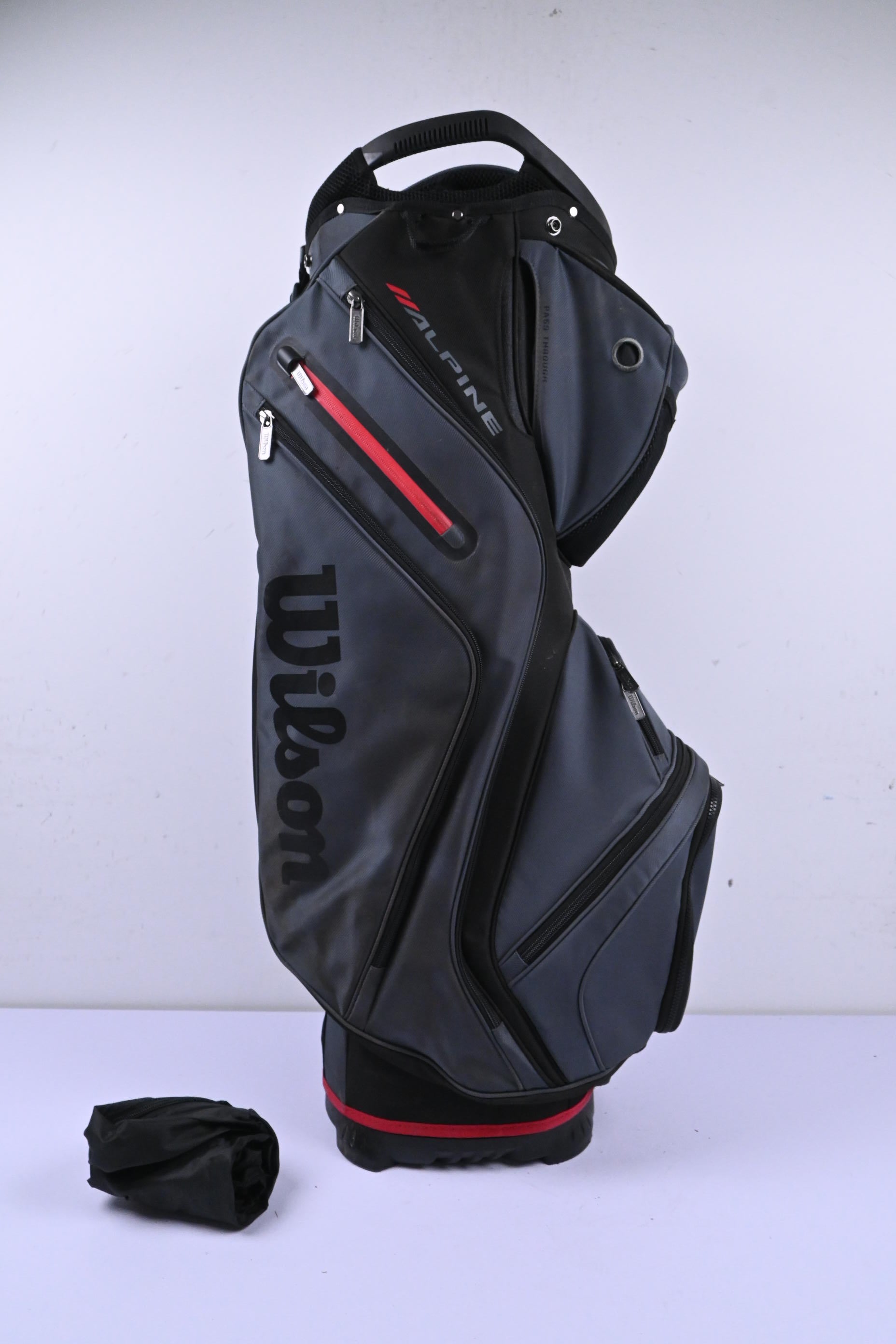 Wilson Alpine Cart Bag / 14-Way Divider / Grey, Black & Red