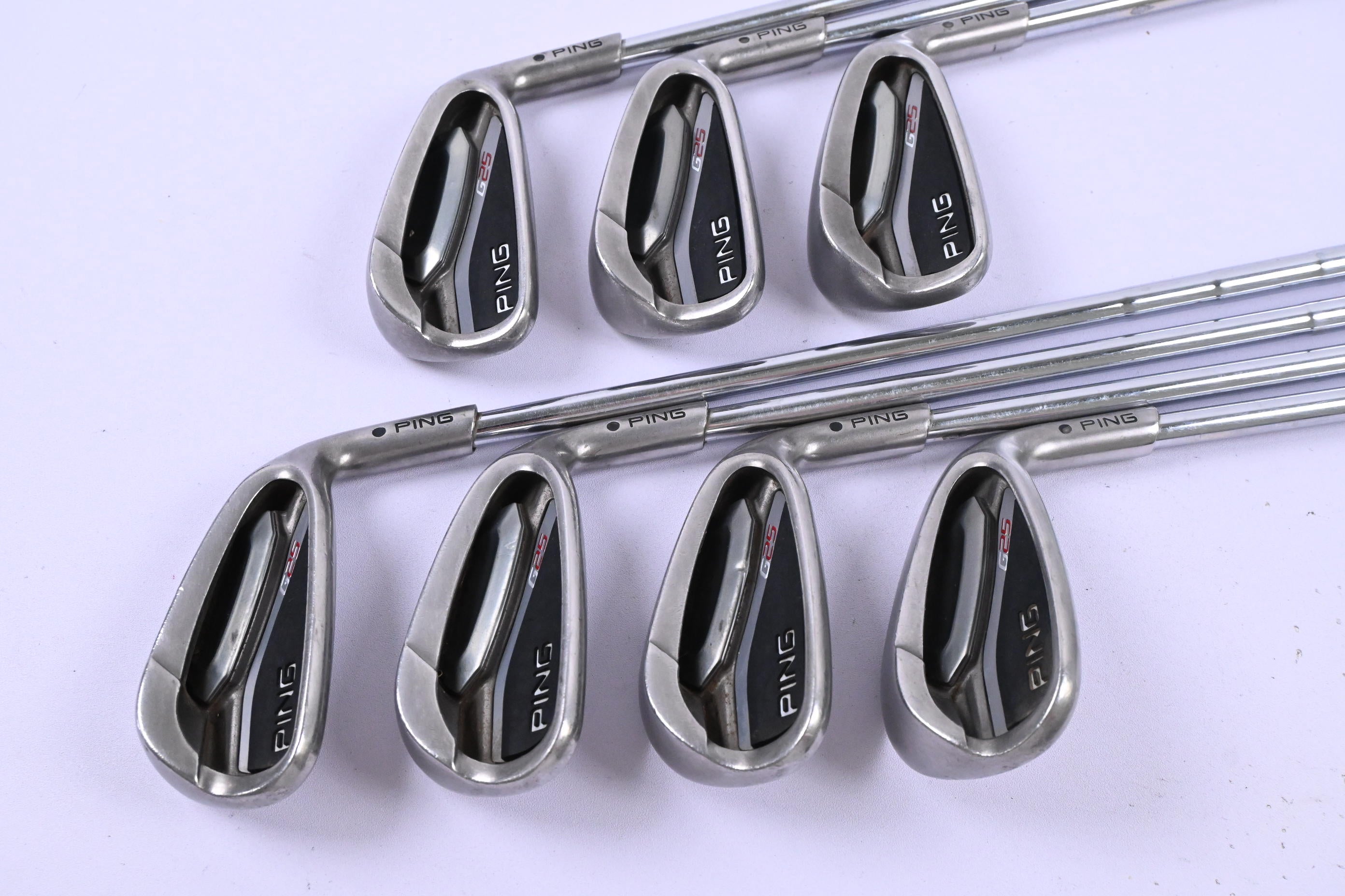 Ping G25 Irons / 5-PW+SW / Black Dot / Regular Flex Ping CFS Shafts