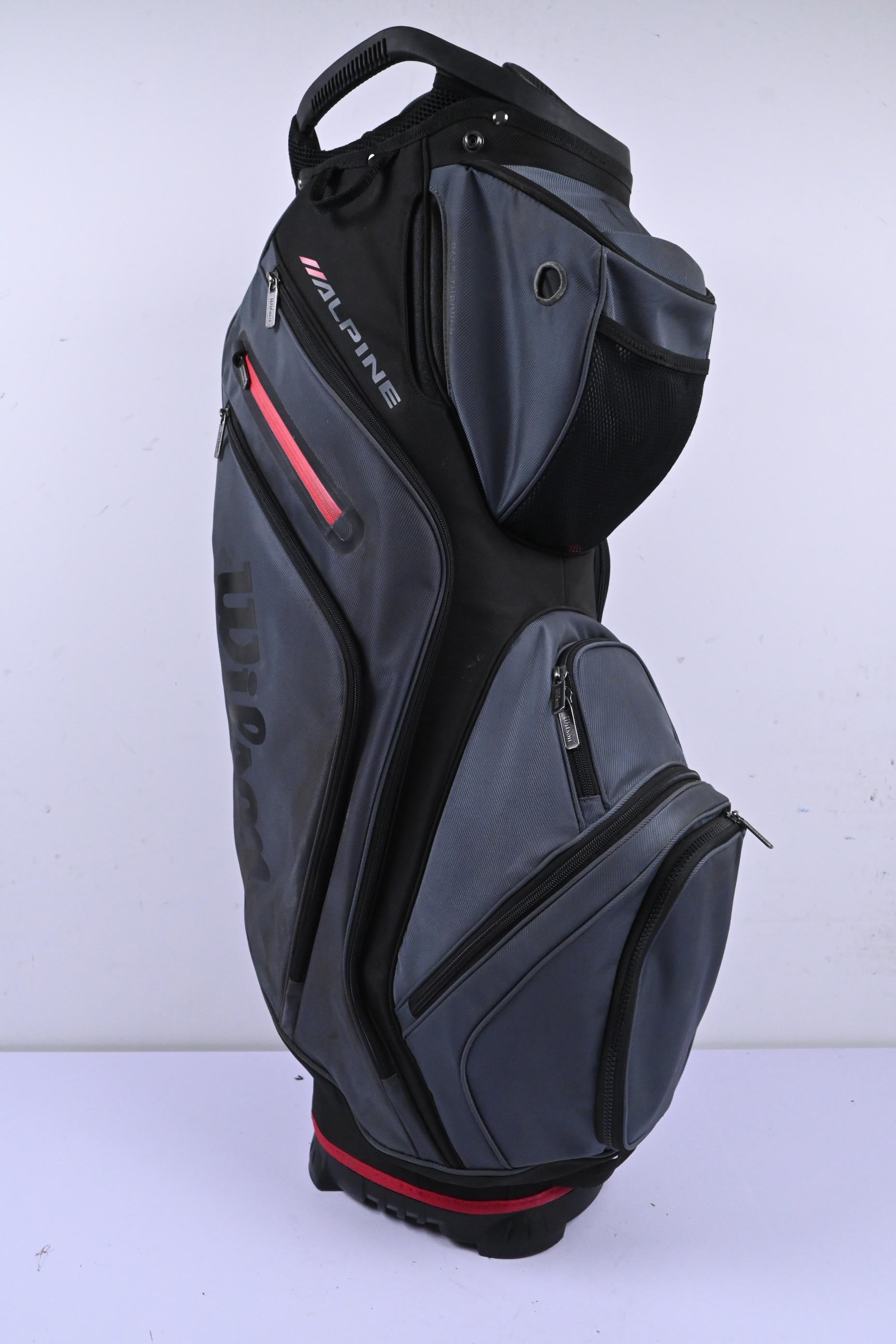 Wilson Alpine Cart Bag / 14-Way Divider / Grey, Black & Red