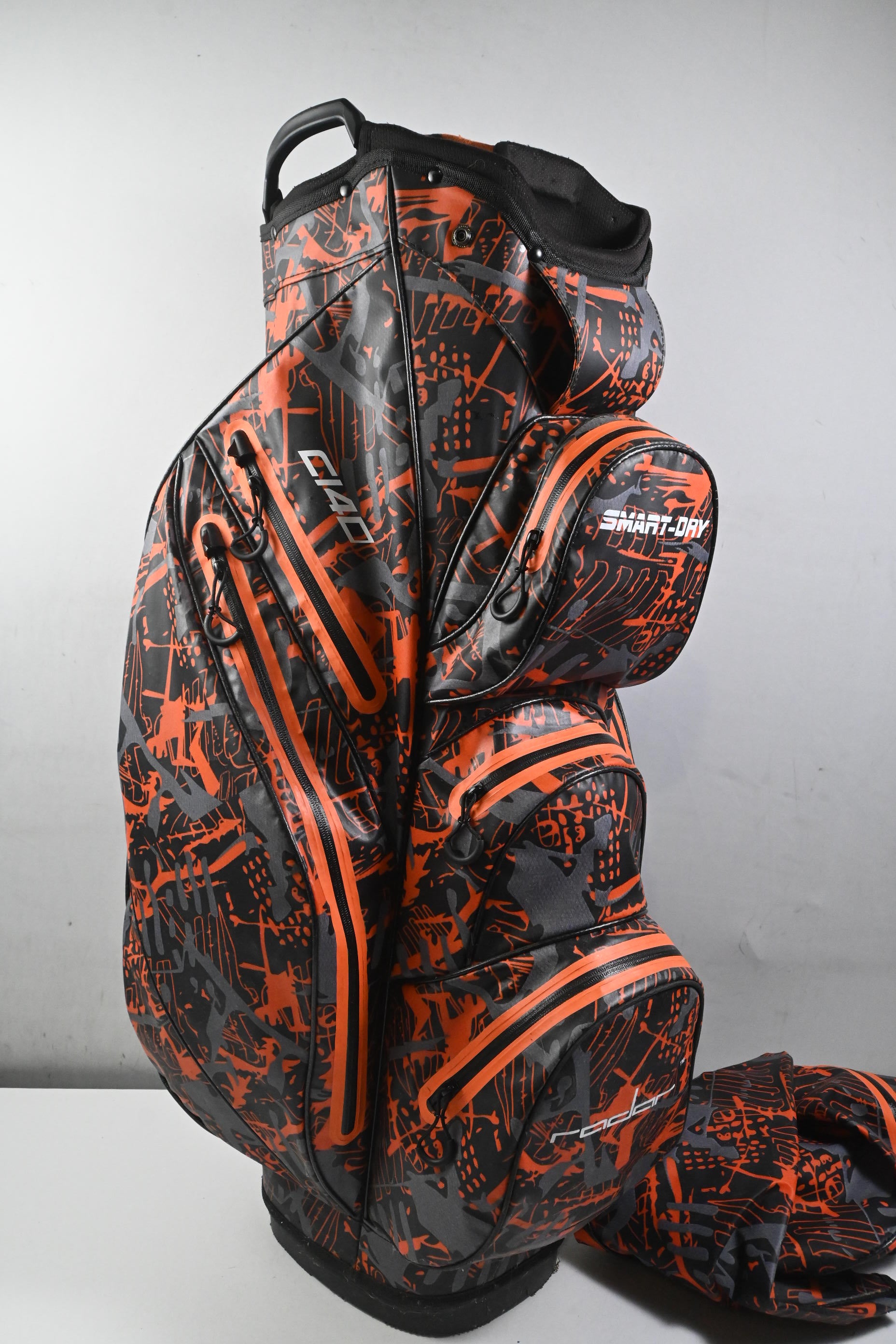 Radar Smart Dry CI40 Cart Bag / 14-Way Divider / Orange Black & Grey