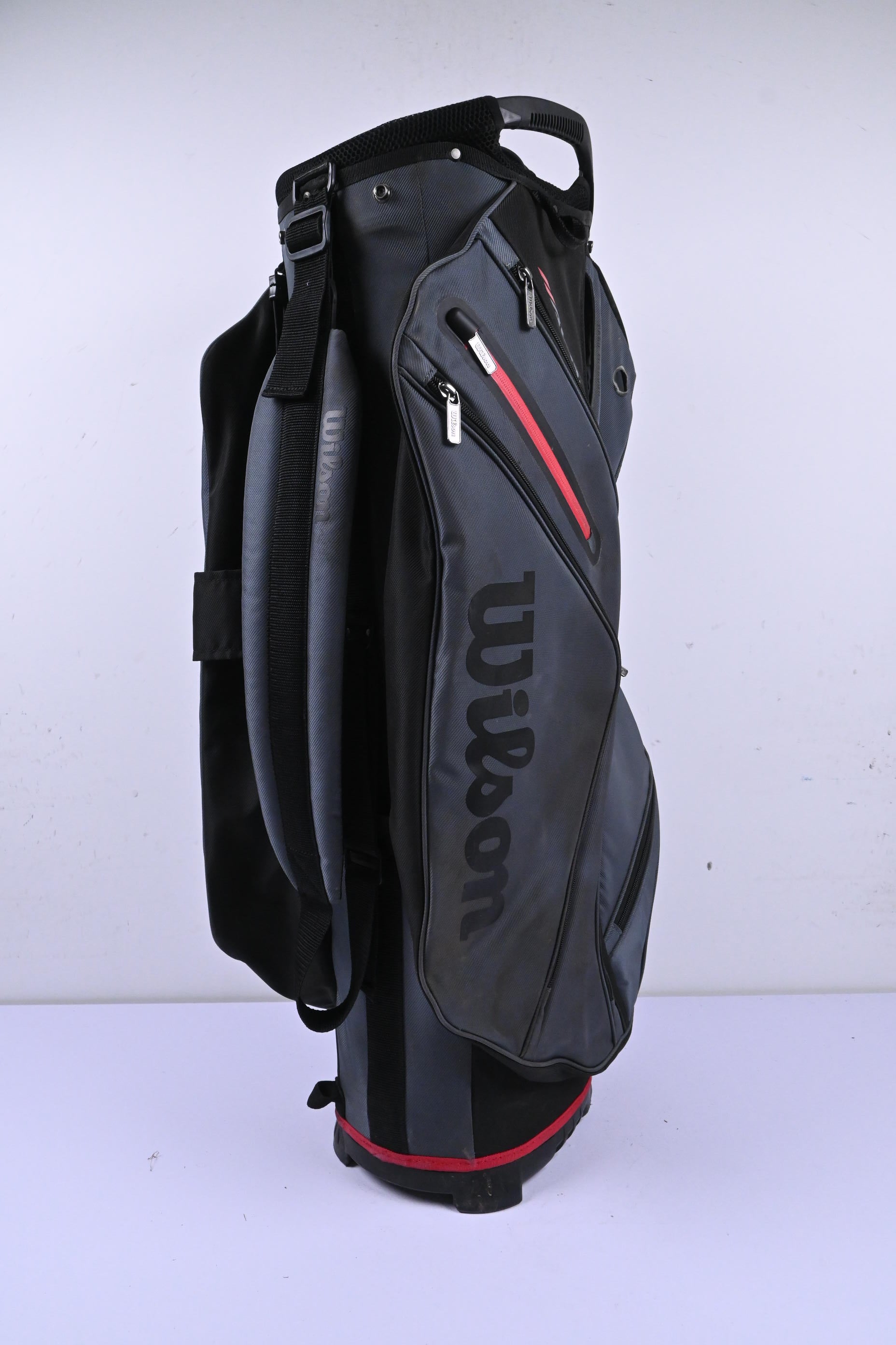Wilson Alpine Cart Bag / 14-Way Divider / Grey, Black & Red