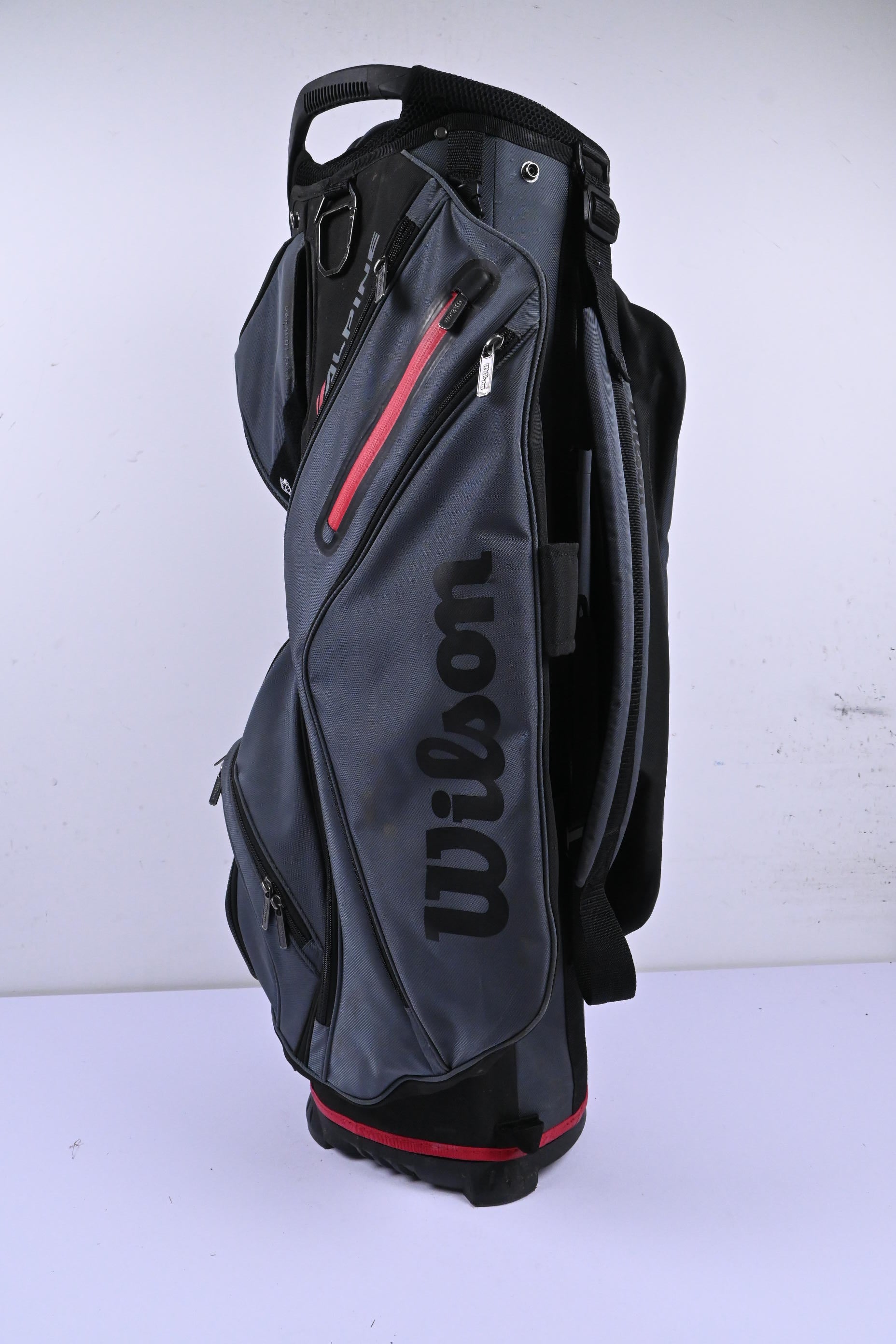 Wilson Alpine Cart Bag / 14-Way Divider / Grey, Black & Red