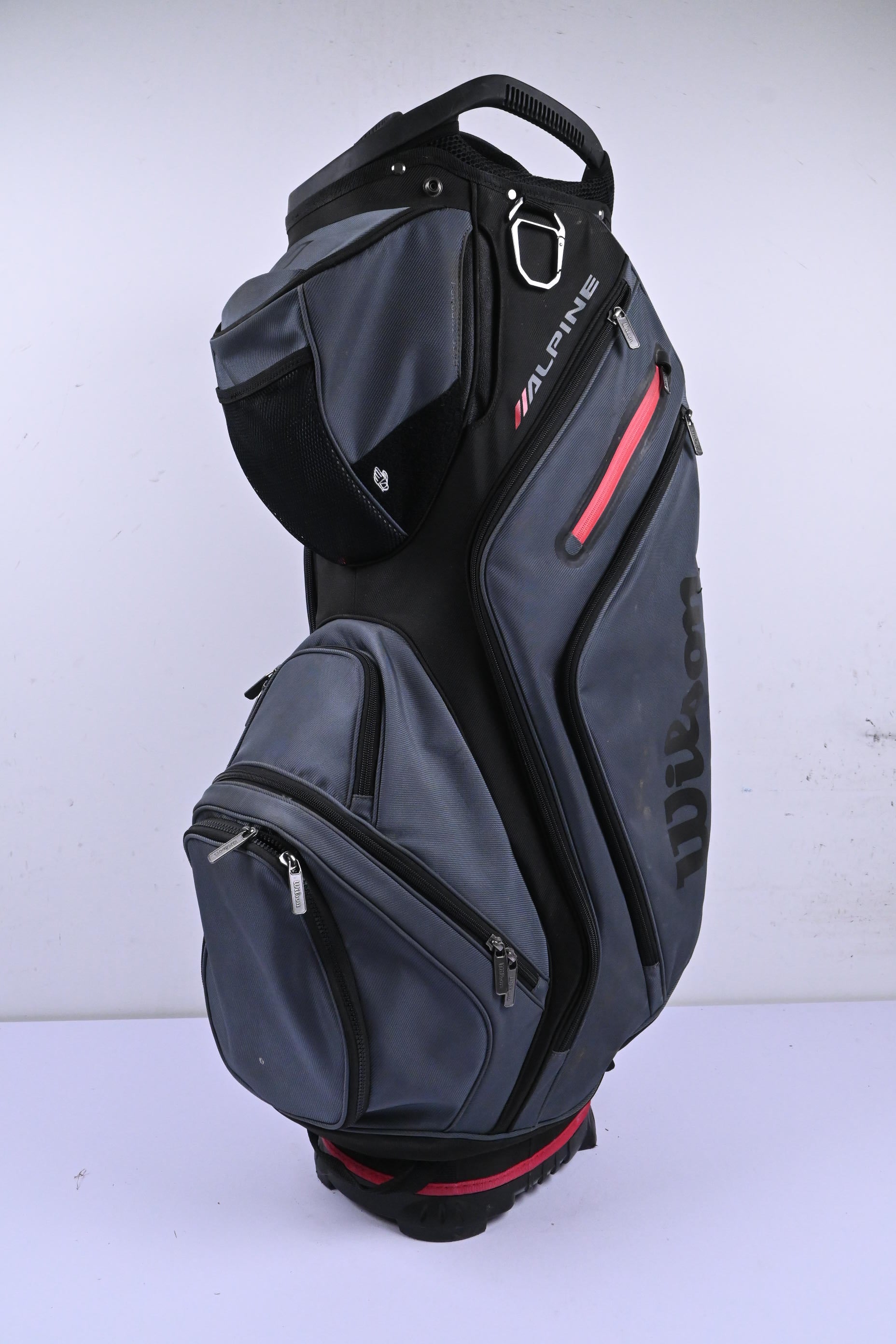 Wilson Alpine Cart Bag / 14-Way Divider / Grey, Black & Red