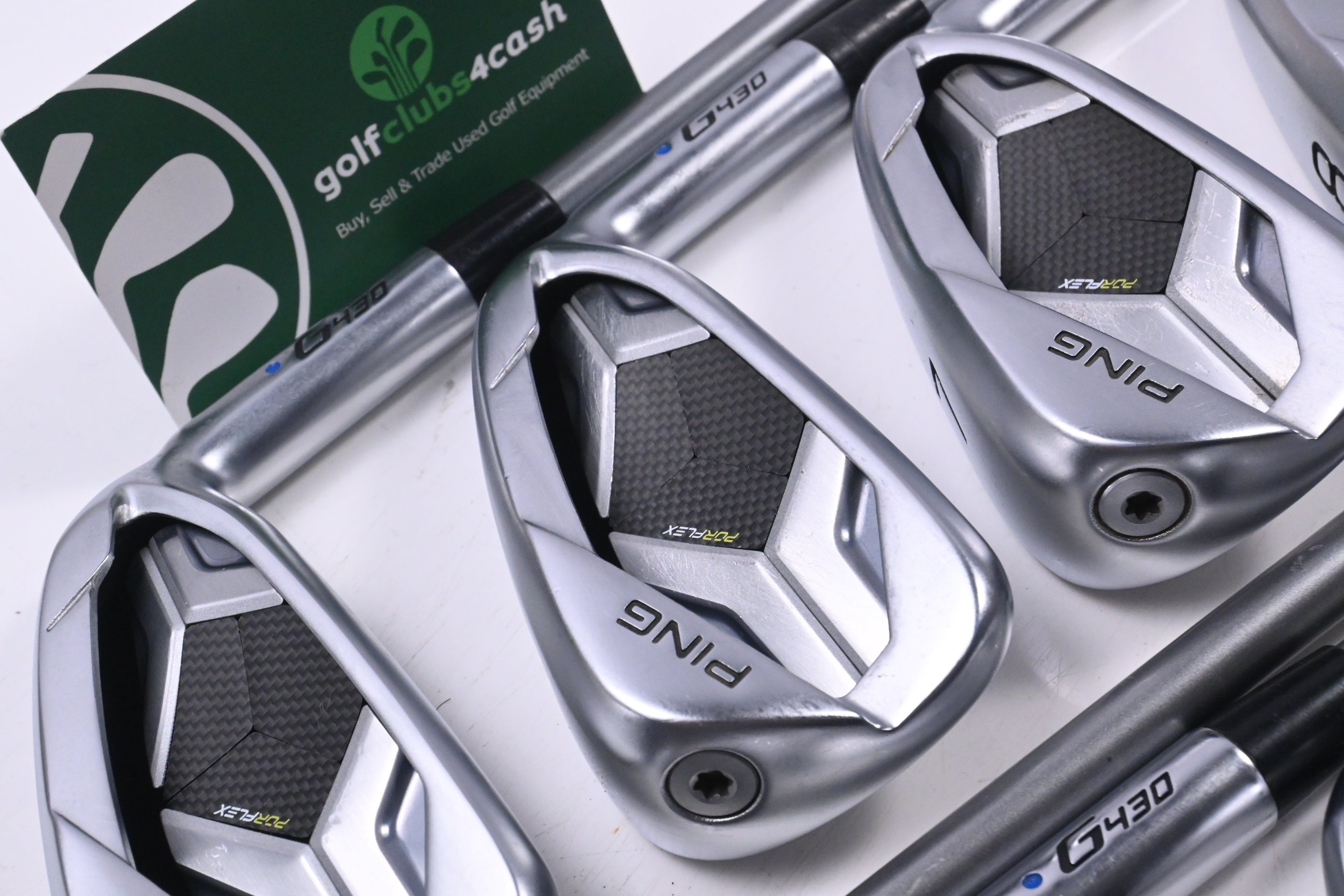 Ping G430 Irons / 5-PW+45+50 / Blue Dot / Senior Flex Ping Alta Quick 35 Shafts