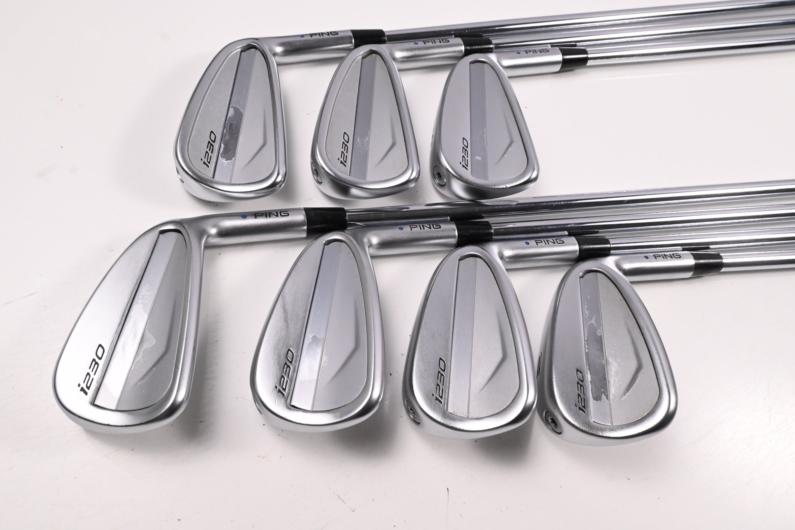 Ping i230 Irons / 4-PW / Blue Dot / Regular Flex Ping AWT 2.0 Shafts