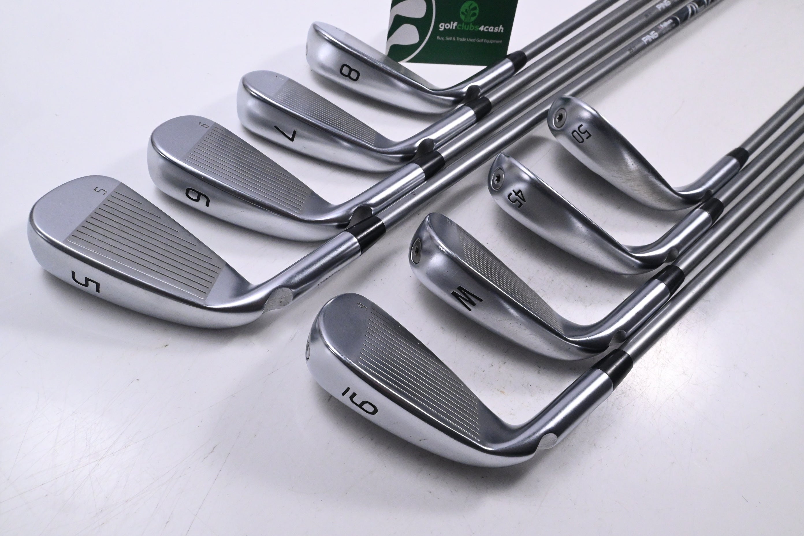 Ping G430 Irons / 5-PW+45+50 / Blue Dot / Senior Flex Ping Alta Quick 35 Shafts