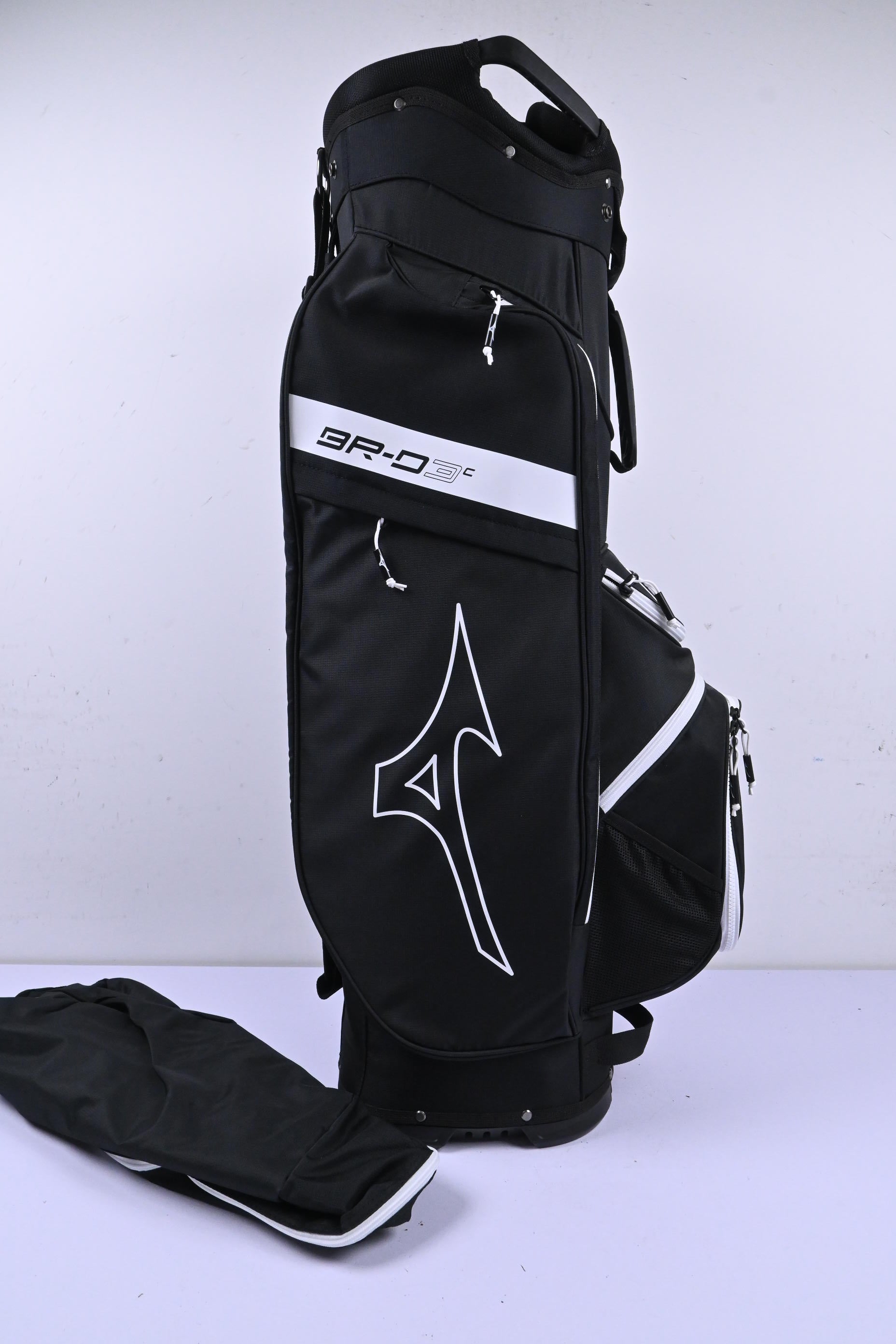 Mizuno BR-D 3C Cart Bag / 7-Way Divider / Black & White