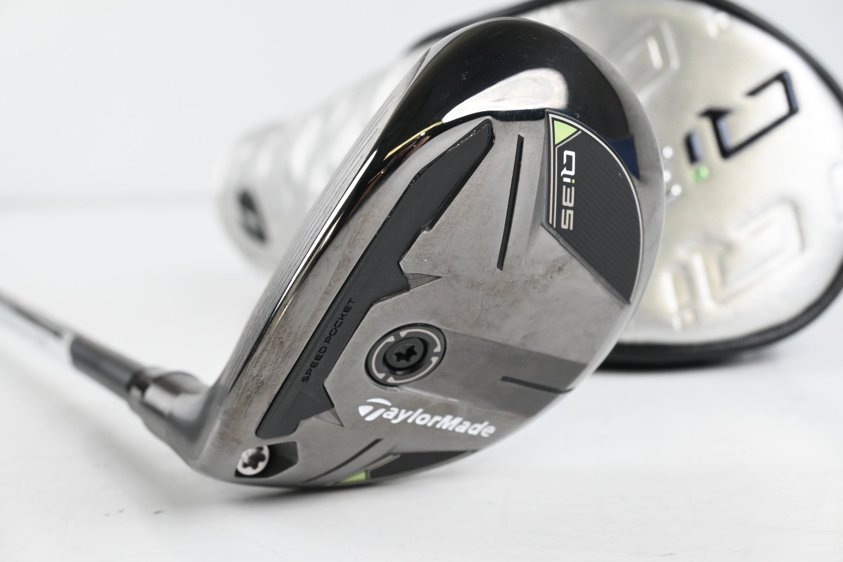 Left Hand Taylormade Qi35 #4 Hybrid / 22 Degree / Stiff Flex Fujikura Ventus 7