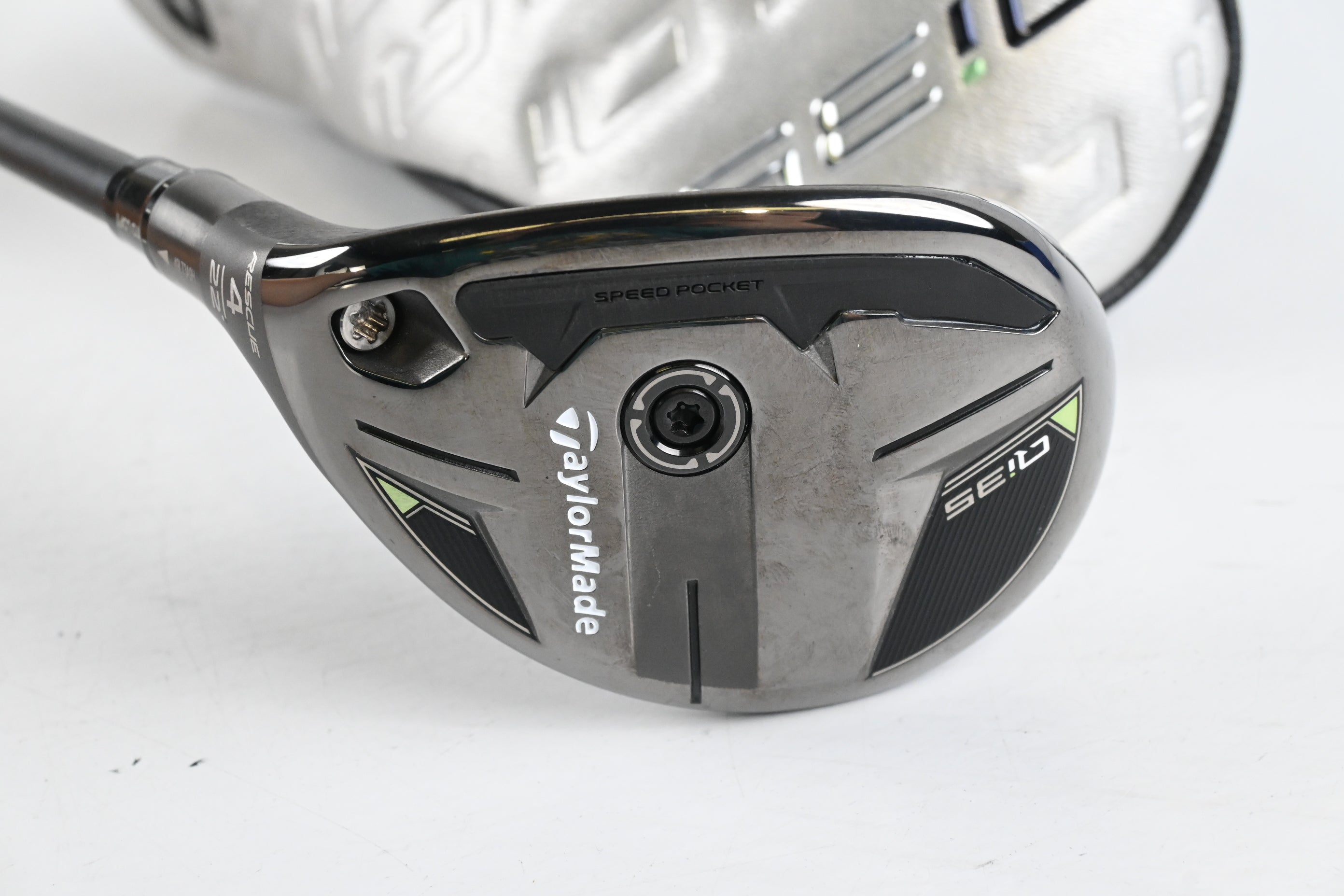 Left Hand Taylormade Qi35 #4 Hybrid / 22 Degree / Stiff Flex Fujikura Ventus 7