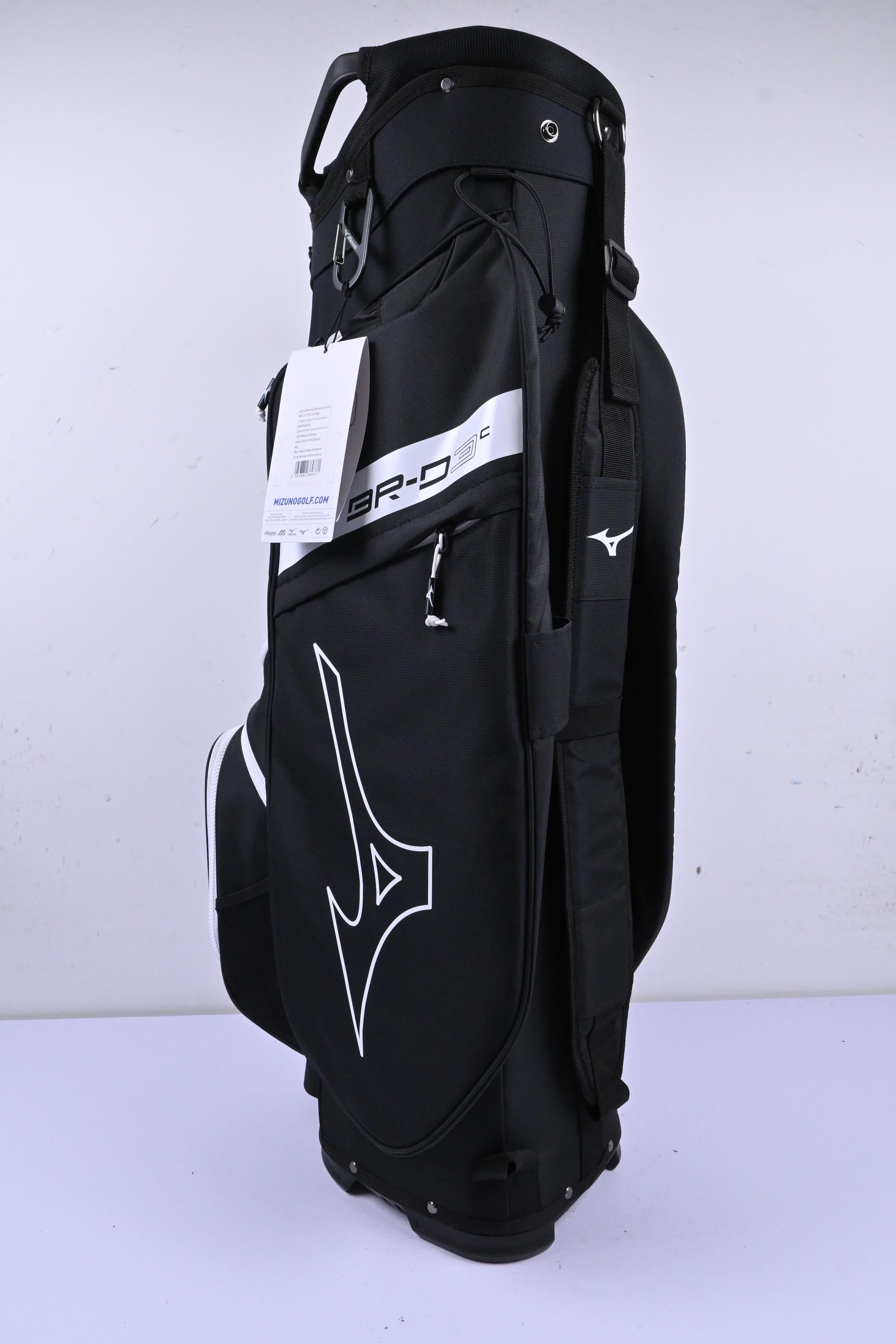 Mizuno BR-D 3C Cart Bag / 7-Way Divider / Black & White