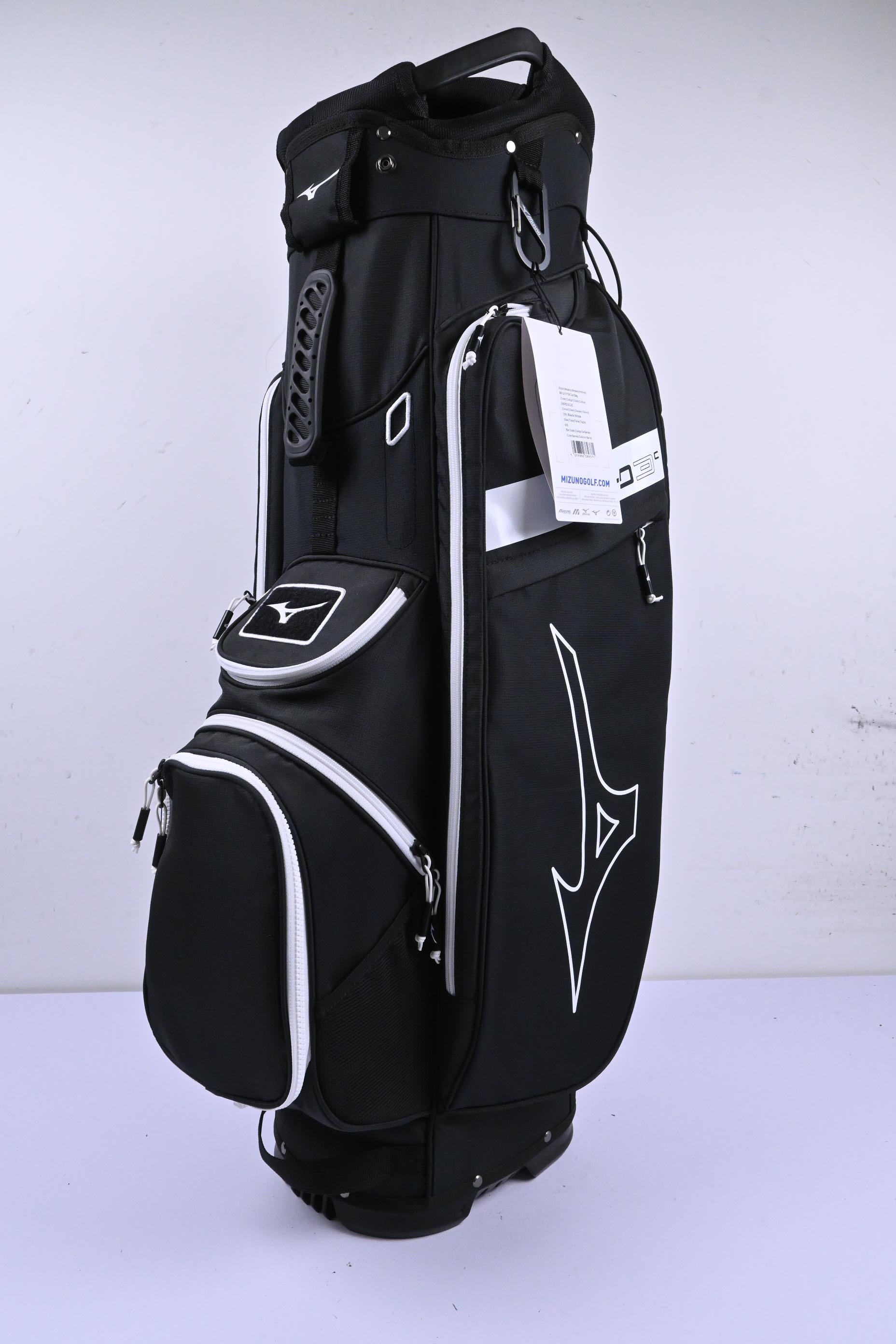 Mizuno BR-D 3C Cart Bag / 7-Way Divider / Black & White