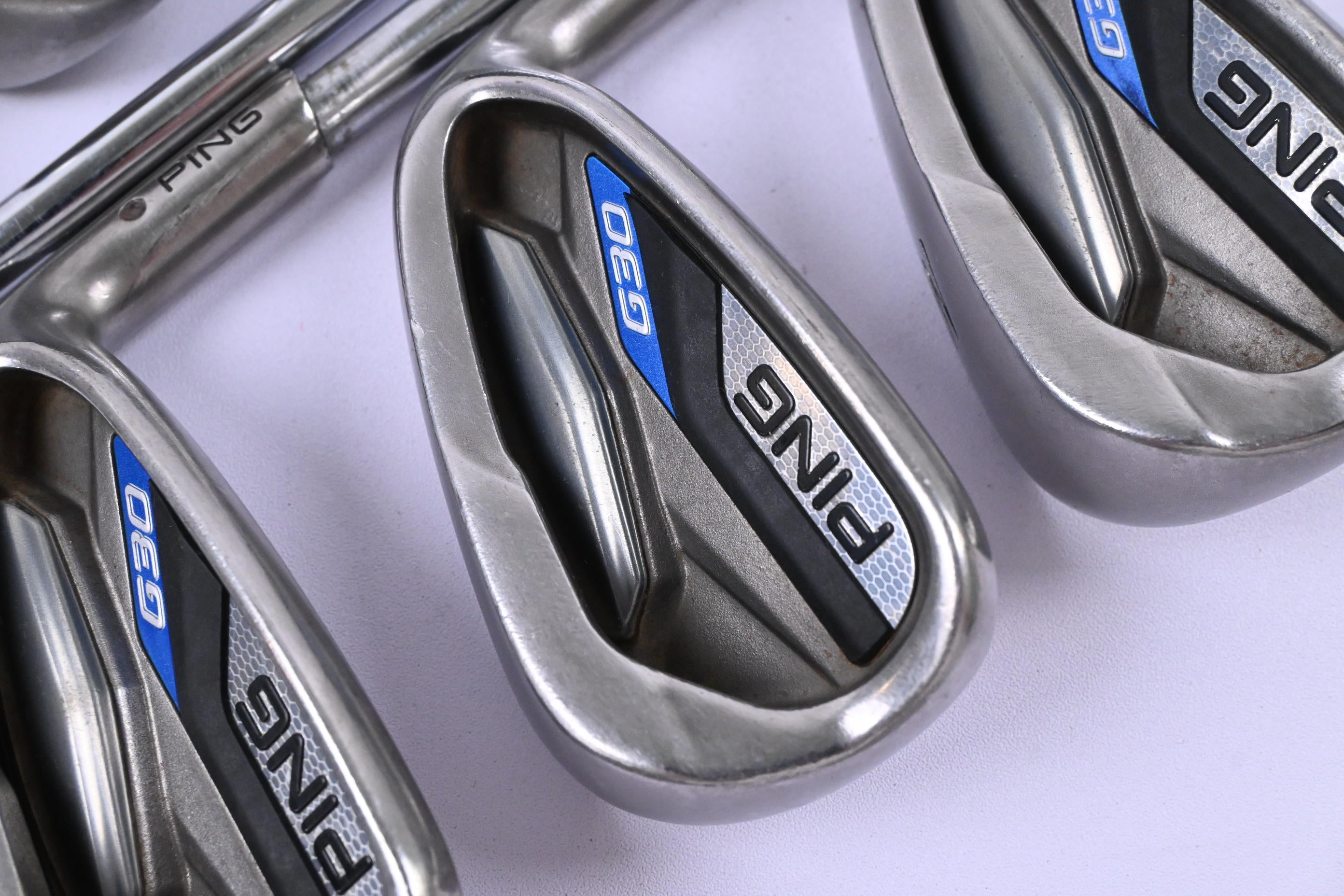 Ping G30 Irons / 4-PW / Yellow Dot / Stiff Flex Ping CFS Distance Shafts