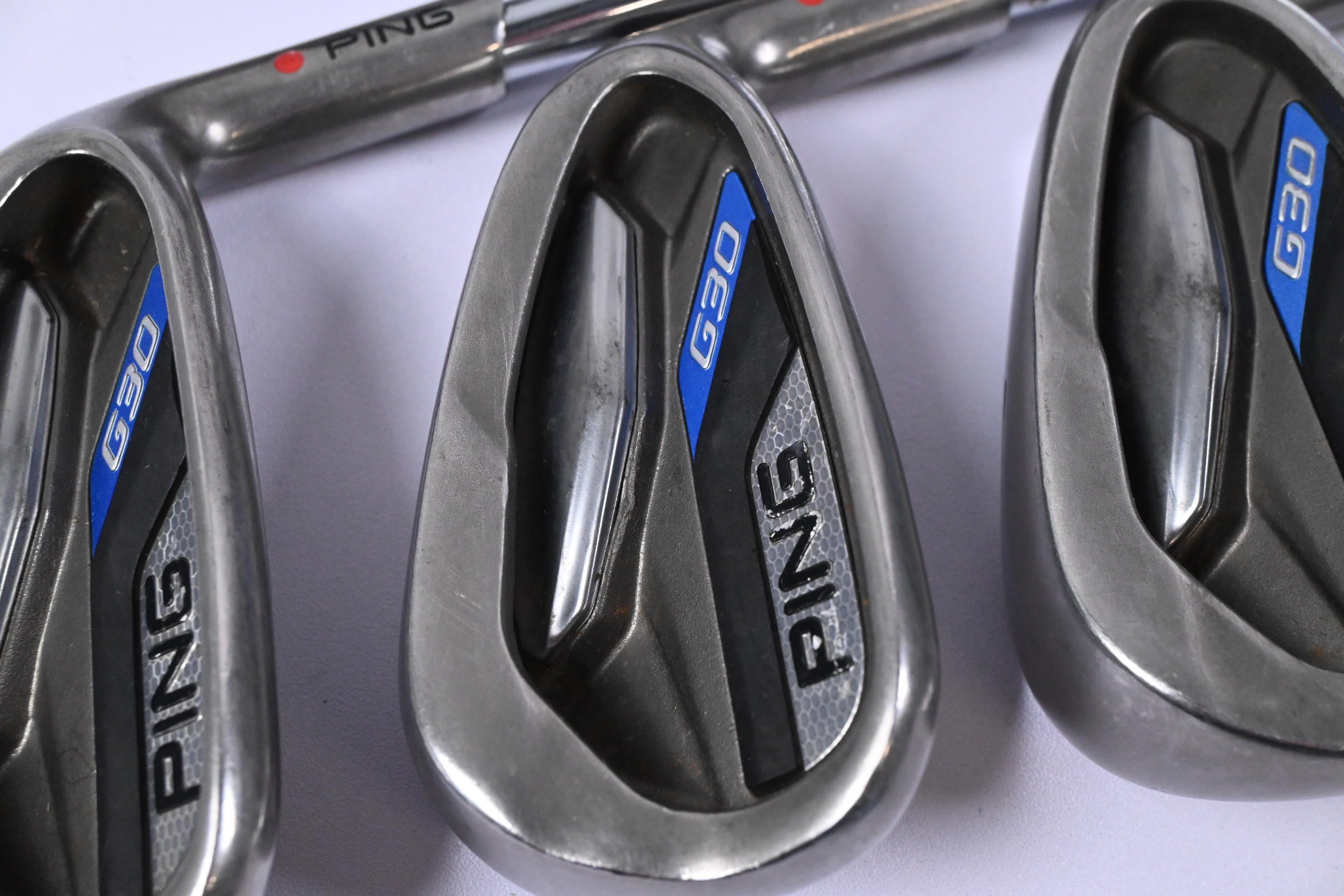 Ping G30 Irons / 5-PW+SW / Red Dot / Regular Flex Ping CFS Distance Shafts