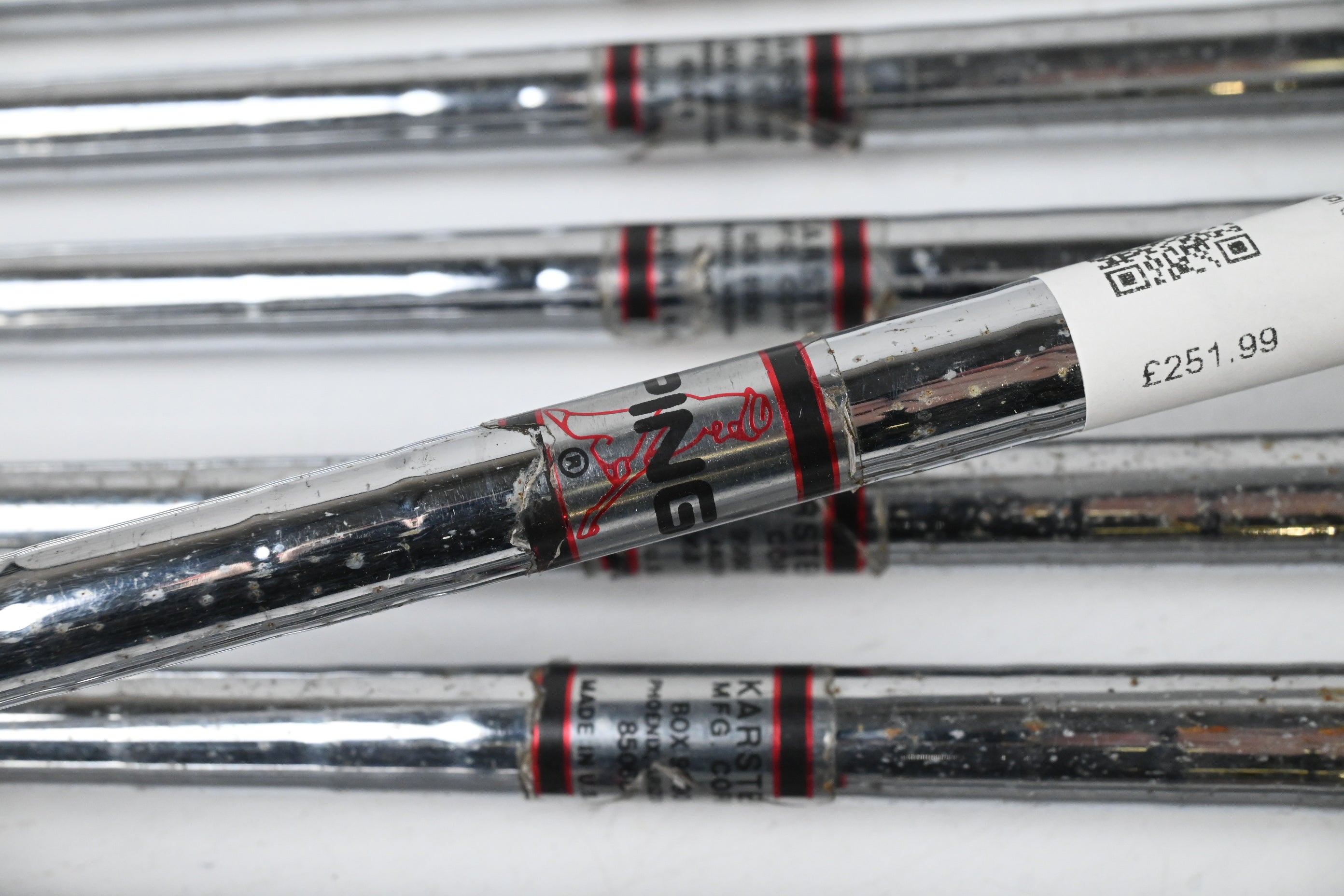 Ping Zing BeCu Irons / 4-PW+SW / Green Dot / Stiff Flex Ping Karsten Shafts