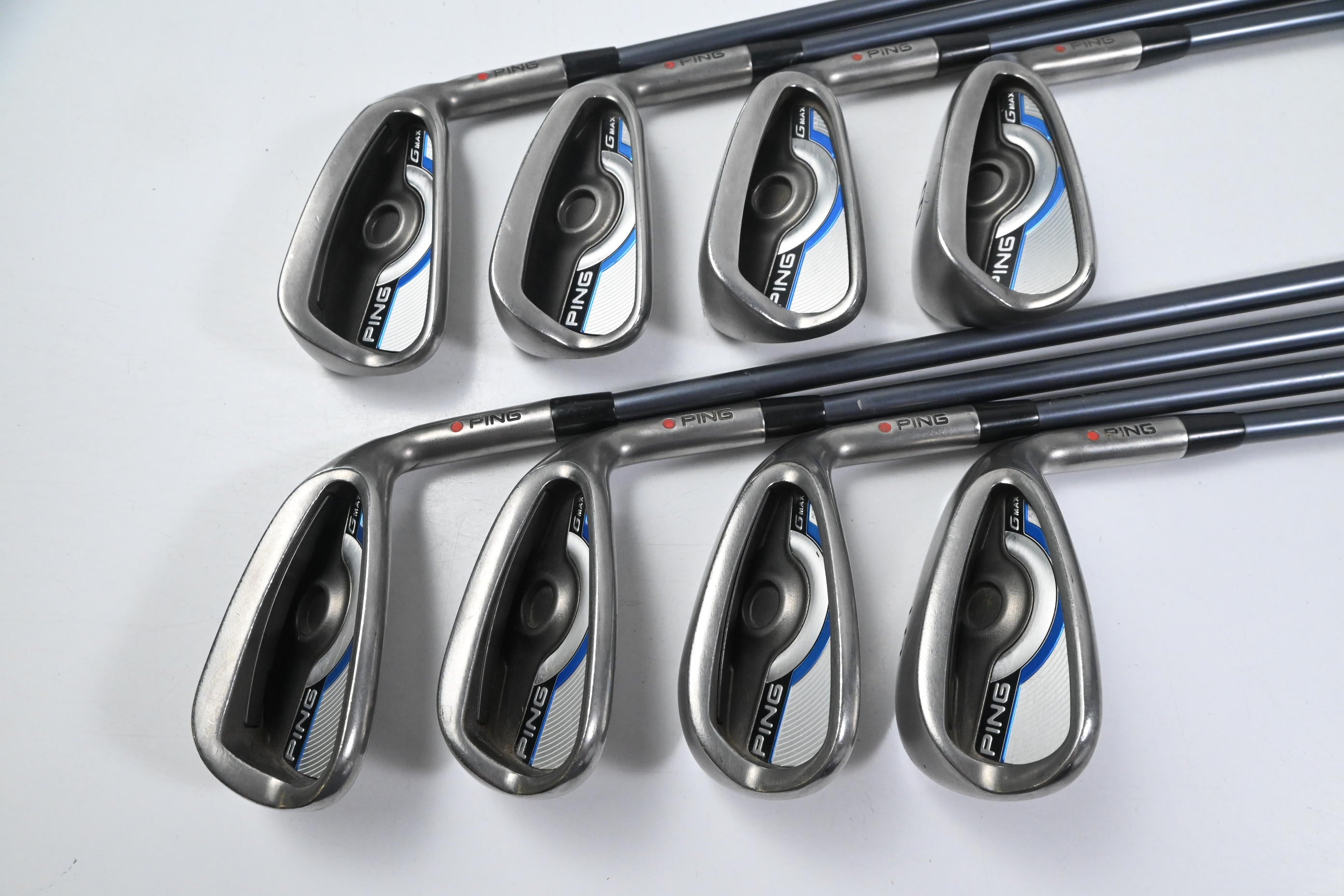 Ping GMax Irons / 5-PW+GW+SW / Orange Dot / Senior Flex Ping CFS 65 Shafts